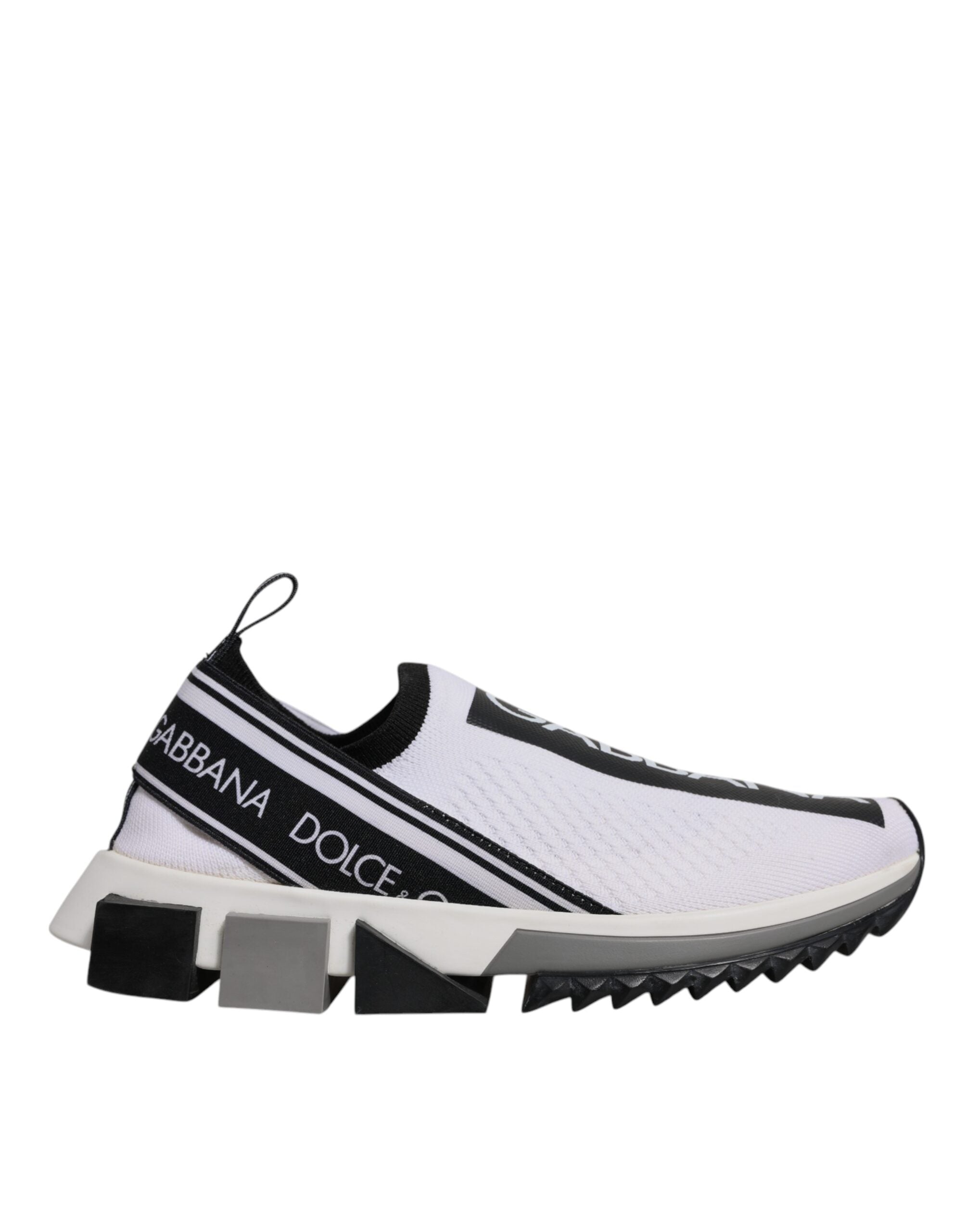 Dolce & Gabbana Black White Slip On Sorrento Sneakers Shoes Glam Steals