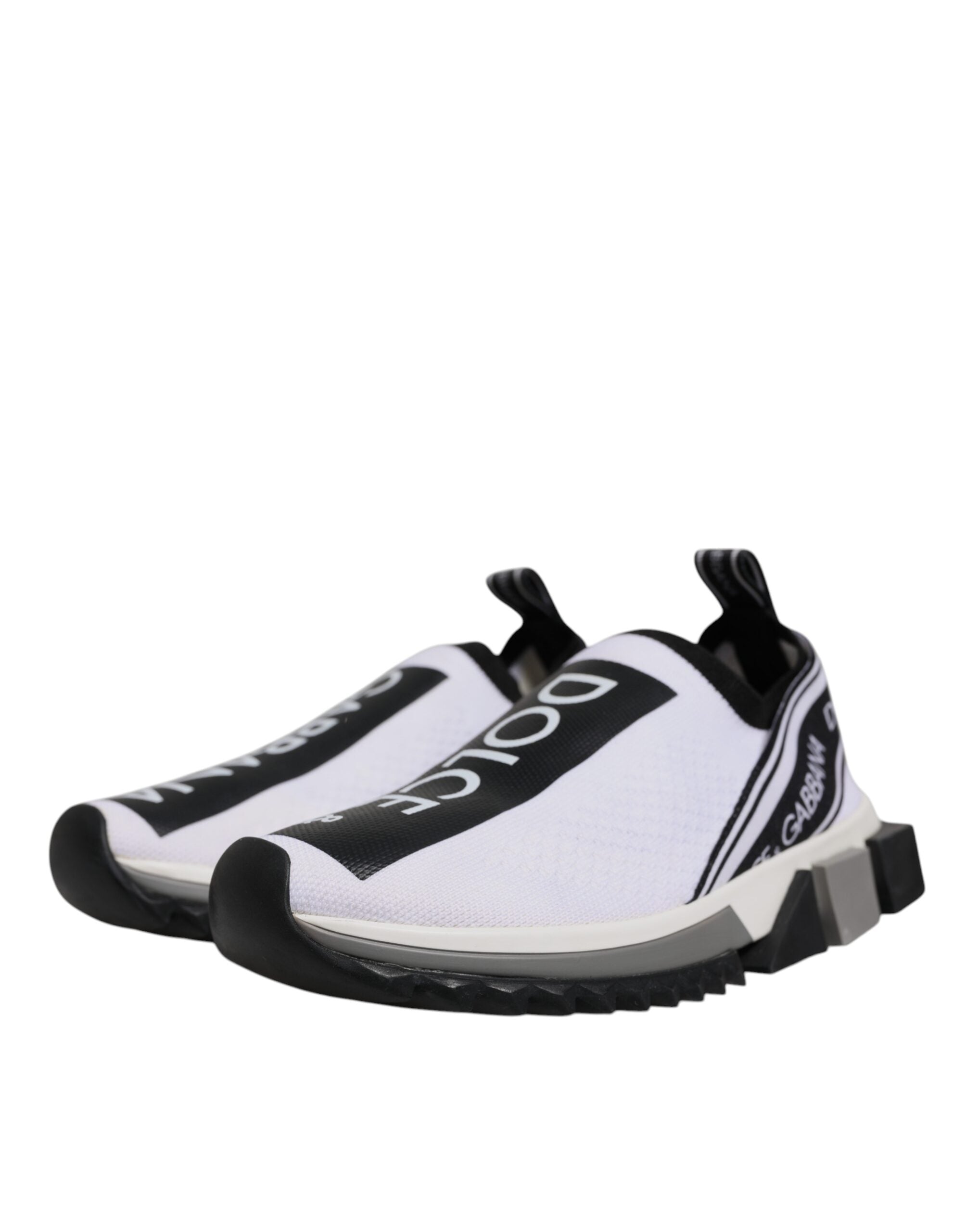 Dolce & Gabbana Black White Slip On Sorrento Sneakers Shoes Glam Steals