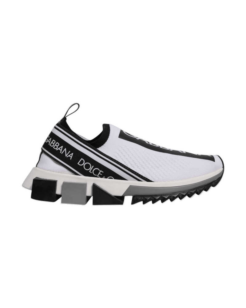 Dolce & Gabbana Black White Slip On Sorrento Sneakers Shoes Glam Steals