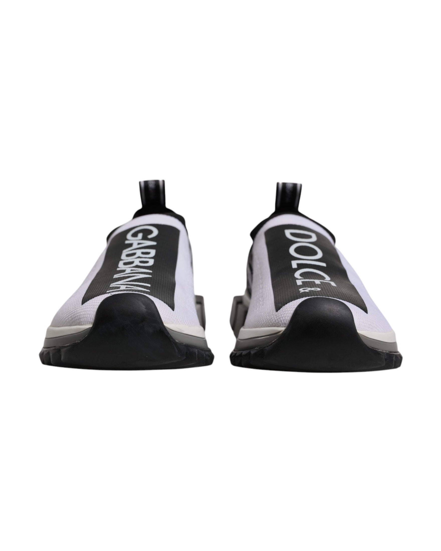 Dolce & Gabbana Black White Slip On Sorrento Sneakers Shoes Glam Steals