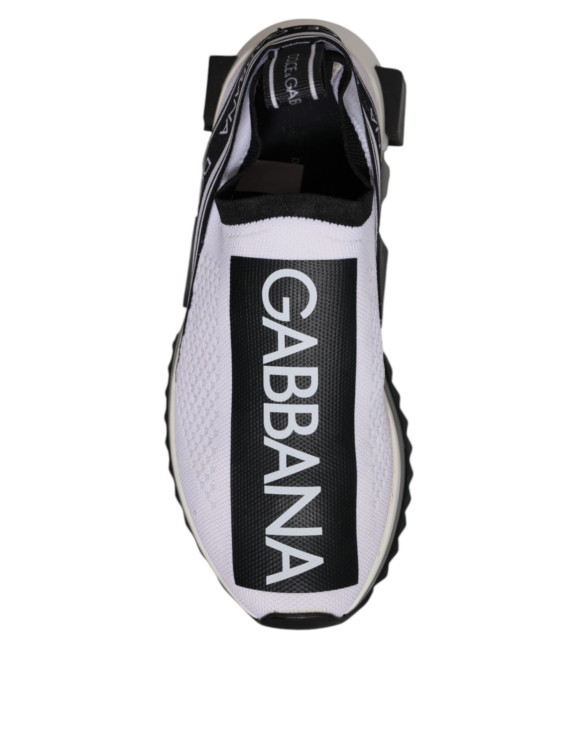 Dolce & Gabbana Black White Slip On Sorrento Sneakers Shoes Glam Steals