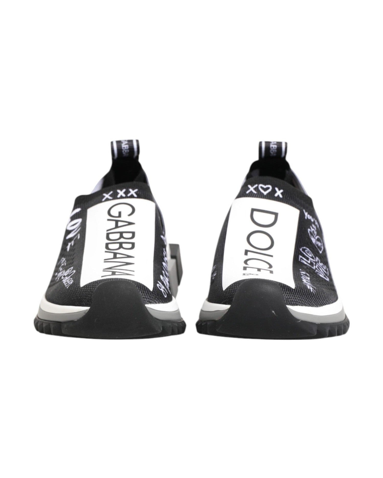 Dolce & Gabbana Black White Sorrento Low Top Sneakers Shoes Sneakers