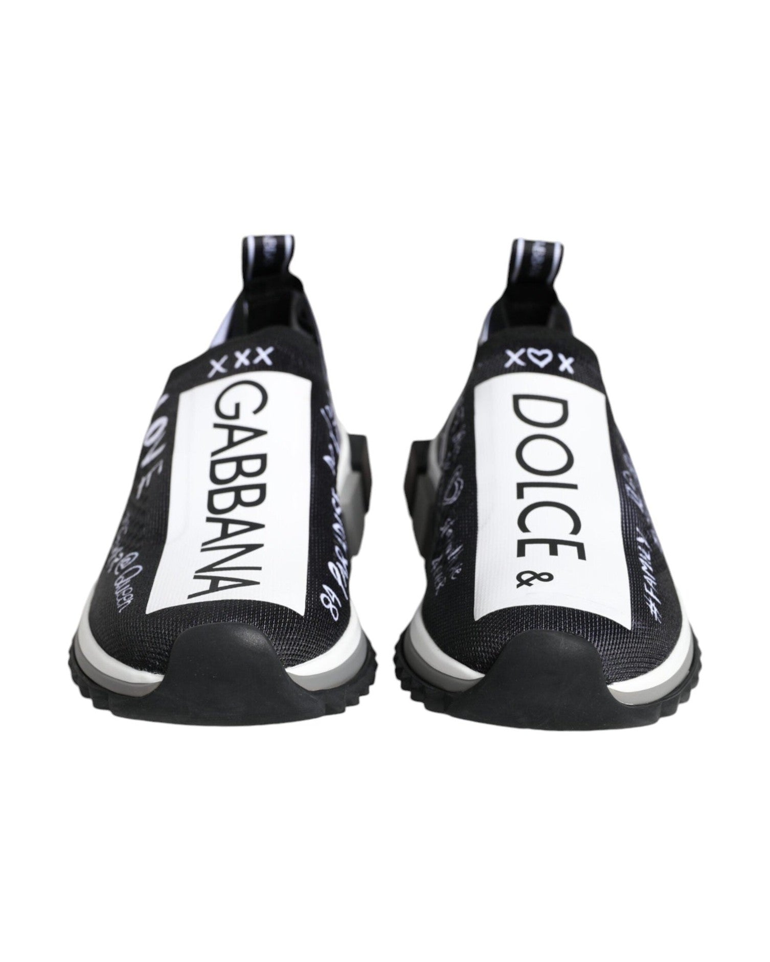 Dolce & Gabbana Black White Sorrento Low Top Sneakers Shoes Sneakers