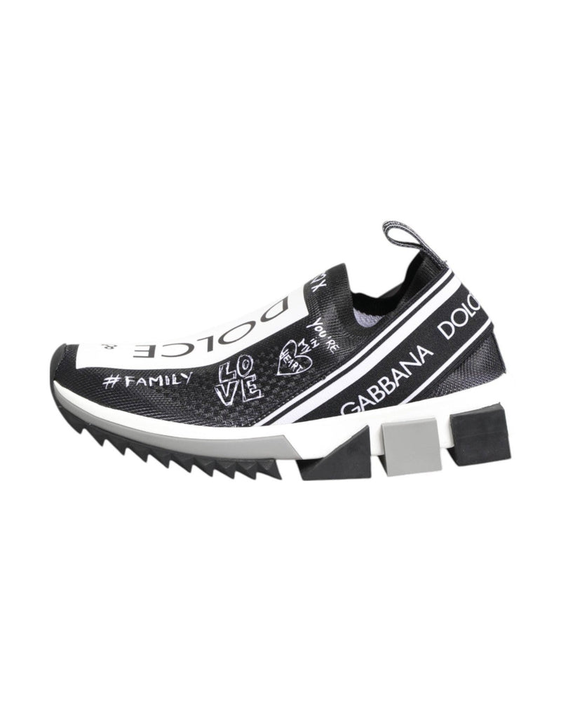 Dolce & Gabbana Black White Sorrento Low Top Sneakers Shoes Glam Steals