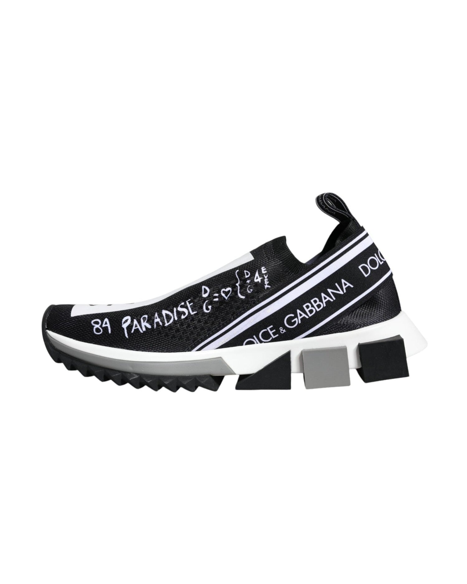 Dolce & Gabbana Black White Sorrento Low Top Sneakers Shoes Glam Steals