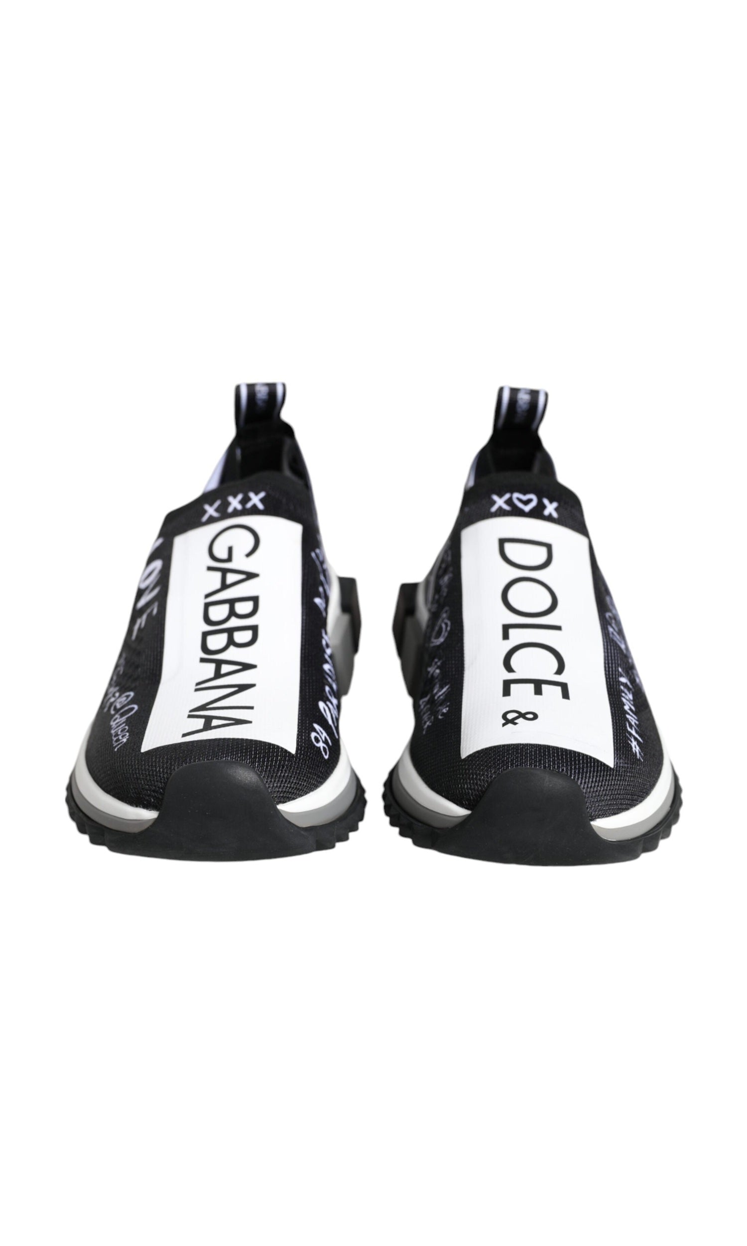 Dolce & Gabbana Black White Sorrento Low Top Sneakers Shoes Glam Steals