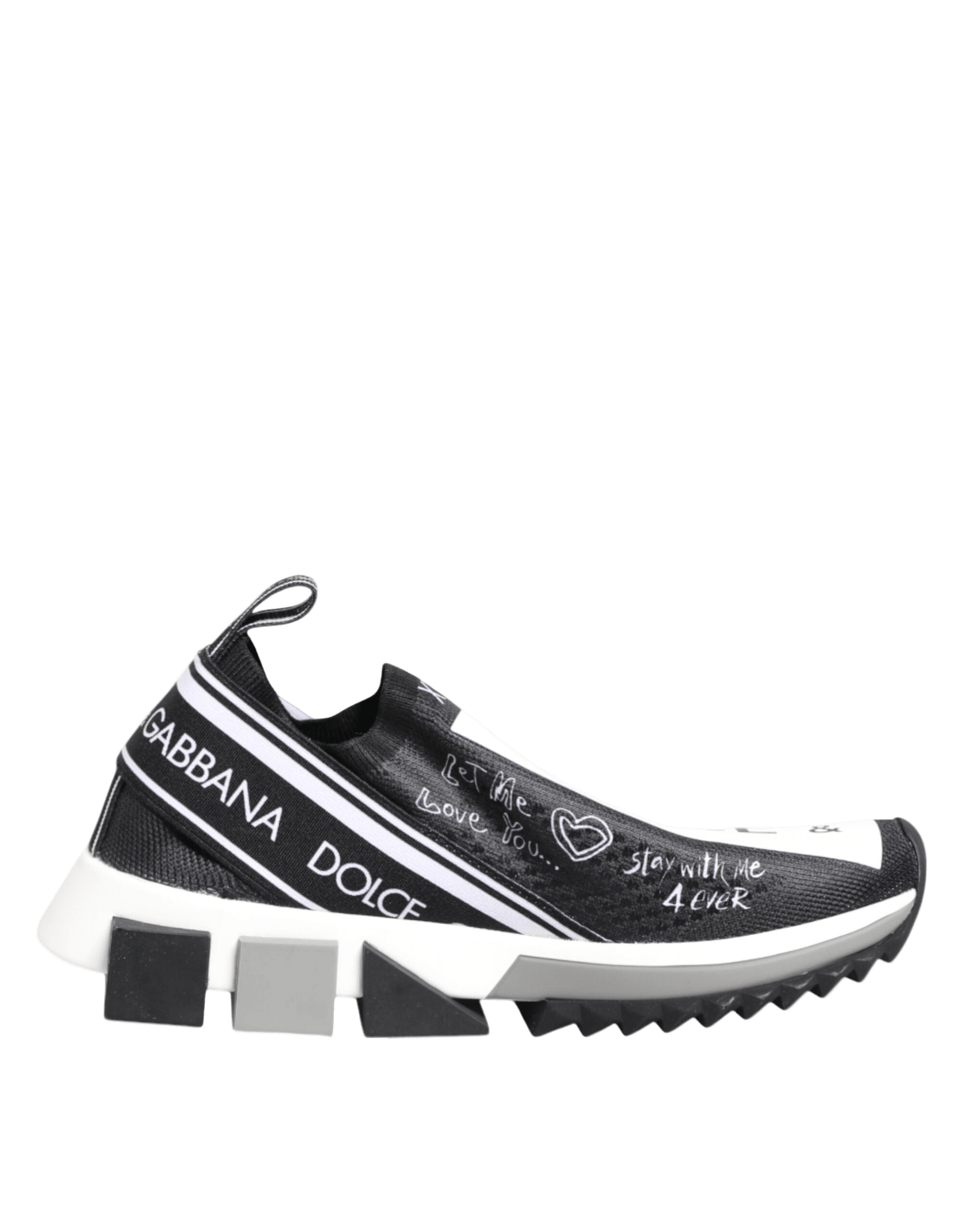 Dolce & Gabbana Black White Sorrento Low Top Sneakers Shoes Glam Steals