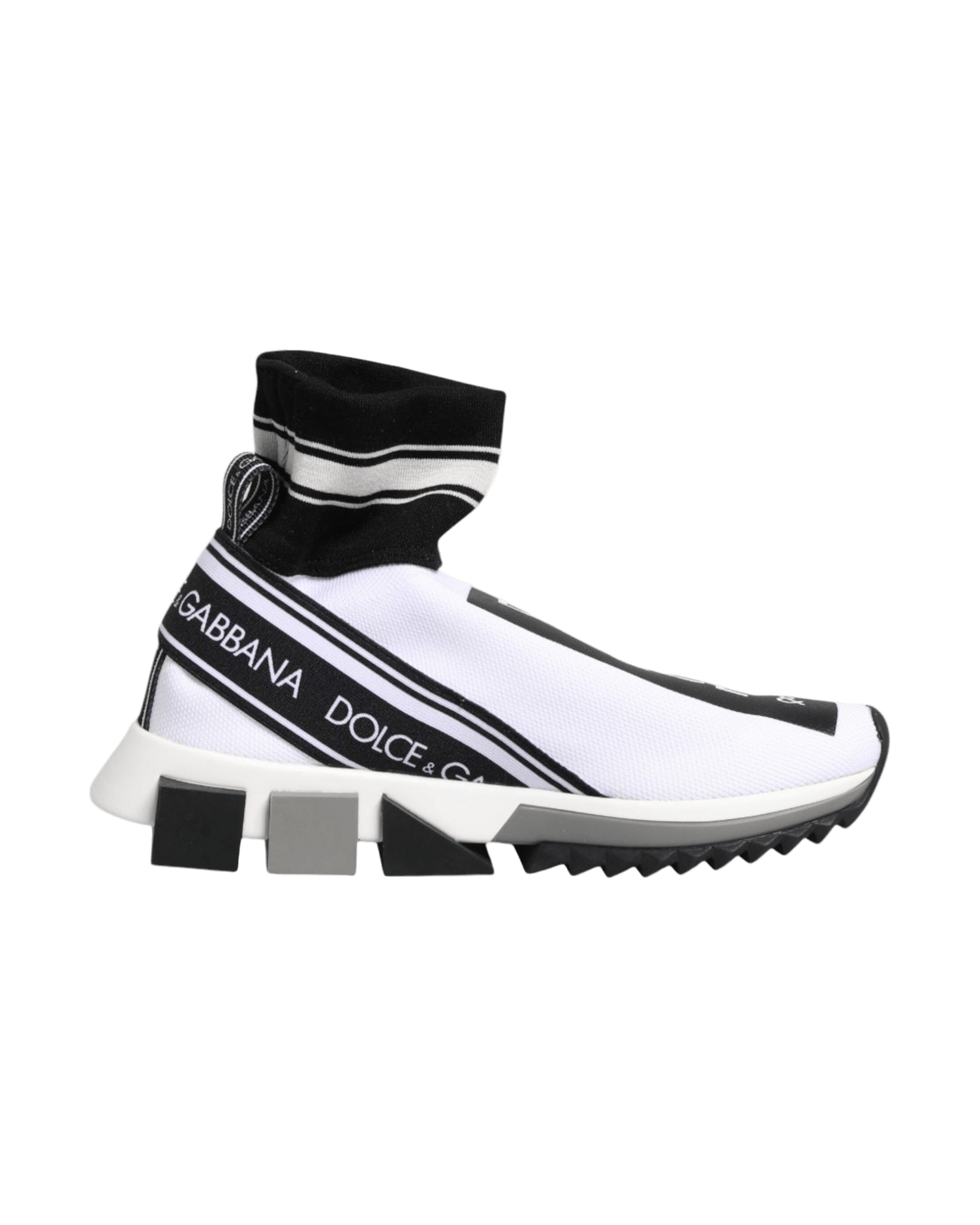 Dolce & Gabbana Black White Sorrento Socks Sneakers Shoes Glam Steals