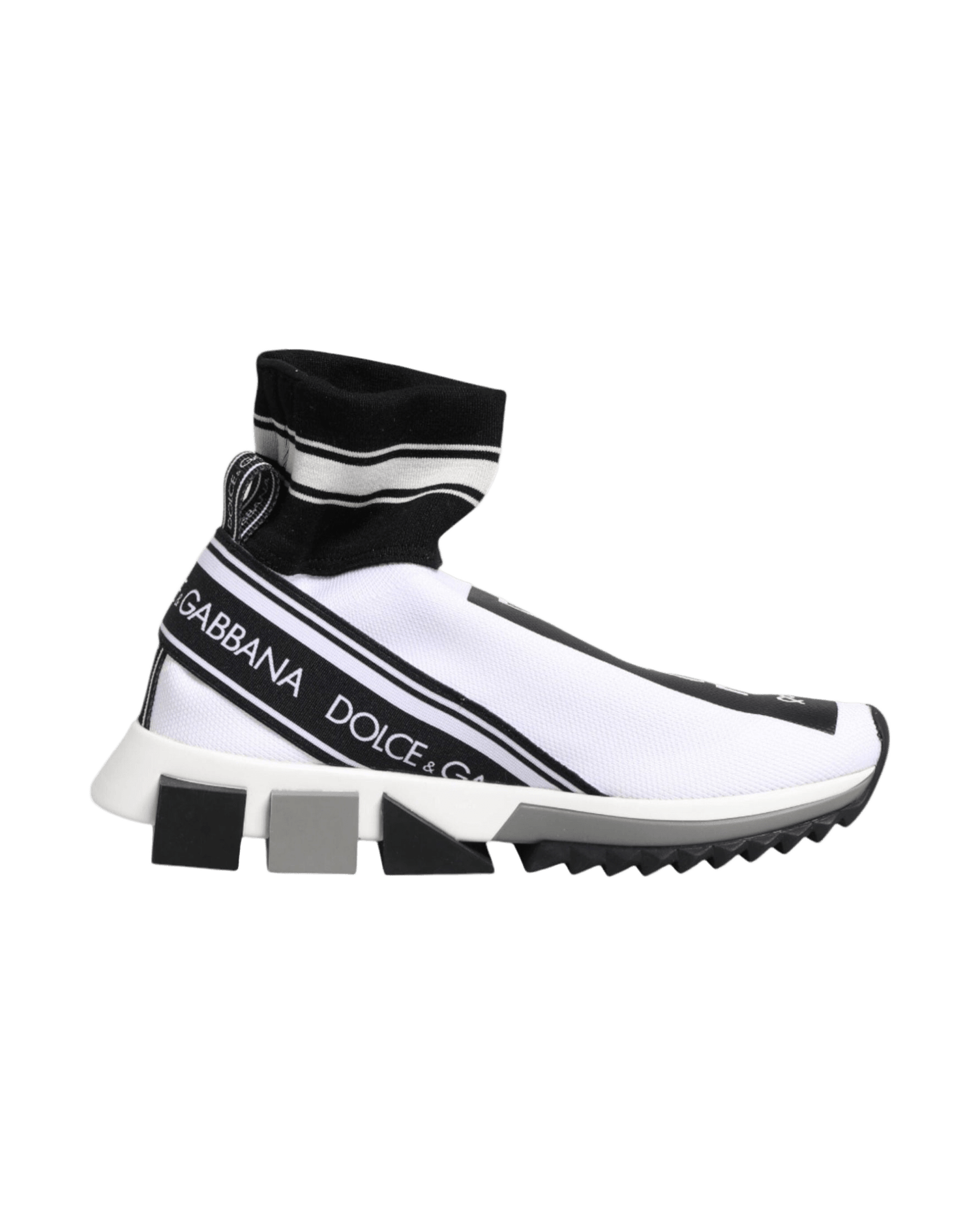 Dolce & Gabbana Black White Sorrento Socks Sneakers Shoes Glam Steals