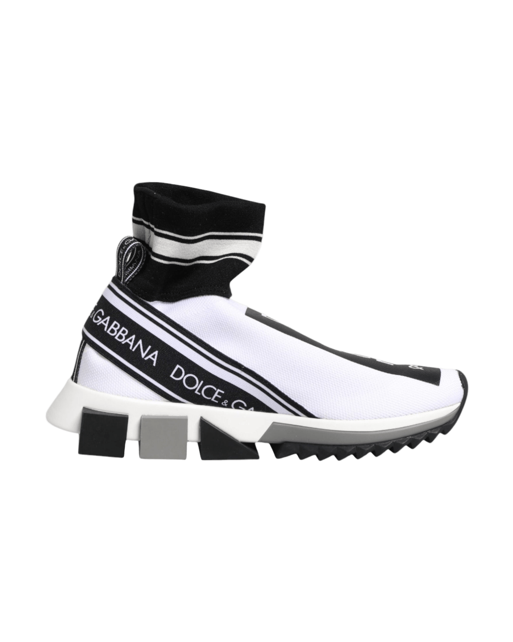 Dolce & Gabbana Black White Sorrento Socks Sneakers Shoes Glam Steals