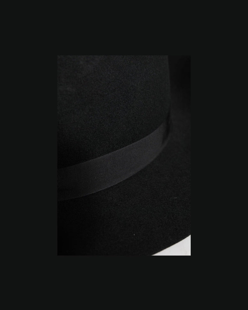 Dolce & Gabbana Black Wide Brim Trilby Fedora Hat Glam Steals