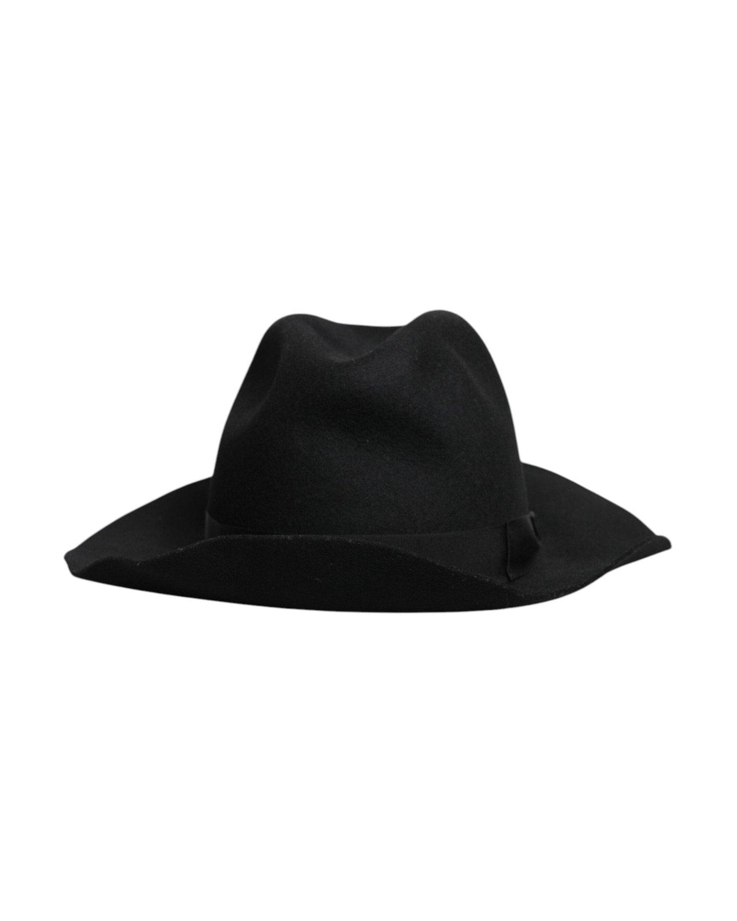 Dolce & Gabbana Black Wide Brim Trilby Fedora Hat Glam Steals