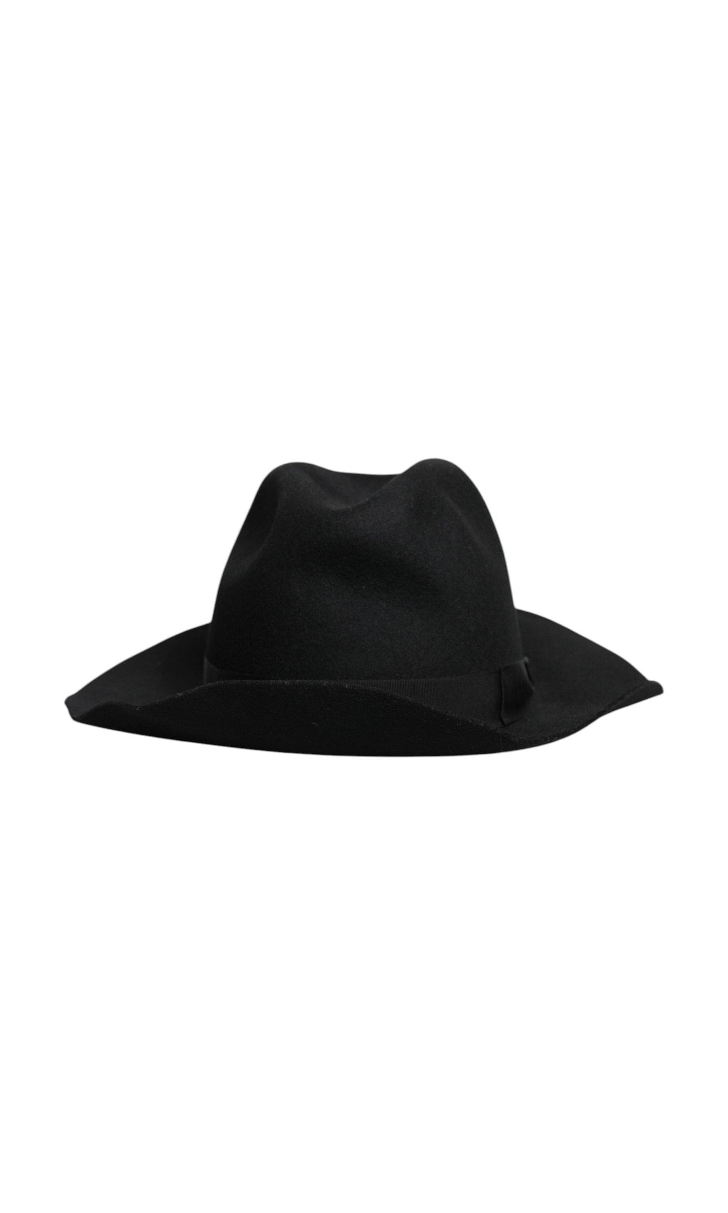 Dolce & Gabbana Black Wide Brim Trilby Fedora Hat Glam Steals