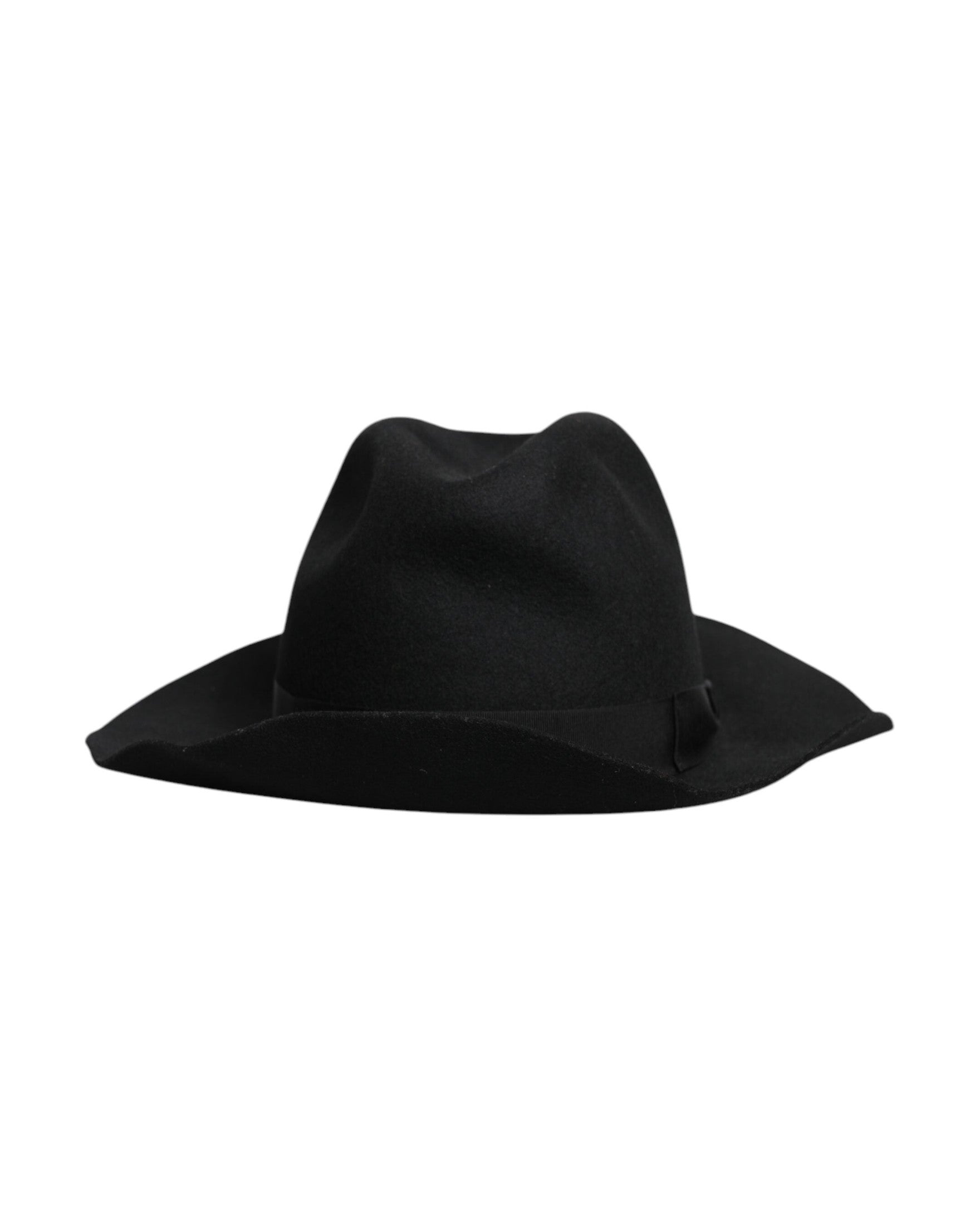 Dolce & Gabbana Black Wide Brim Trilby Fedora Hat Glam Steals