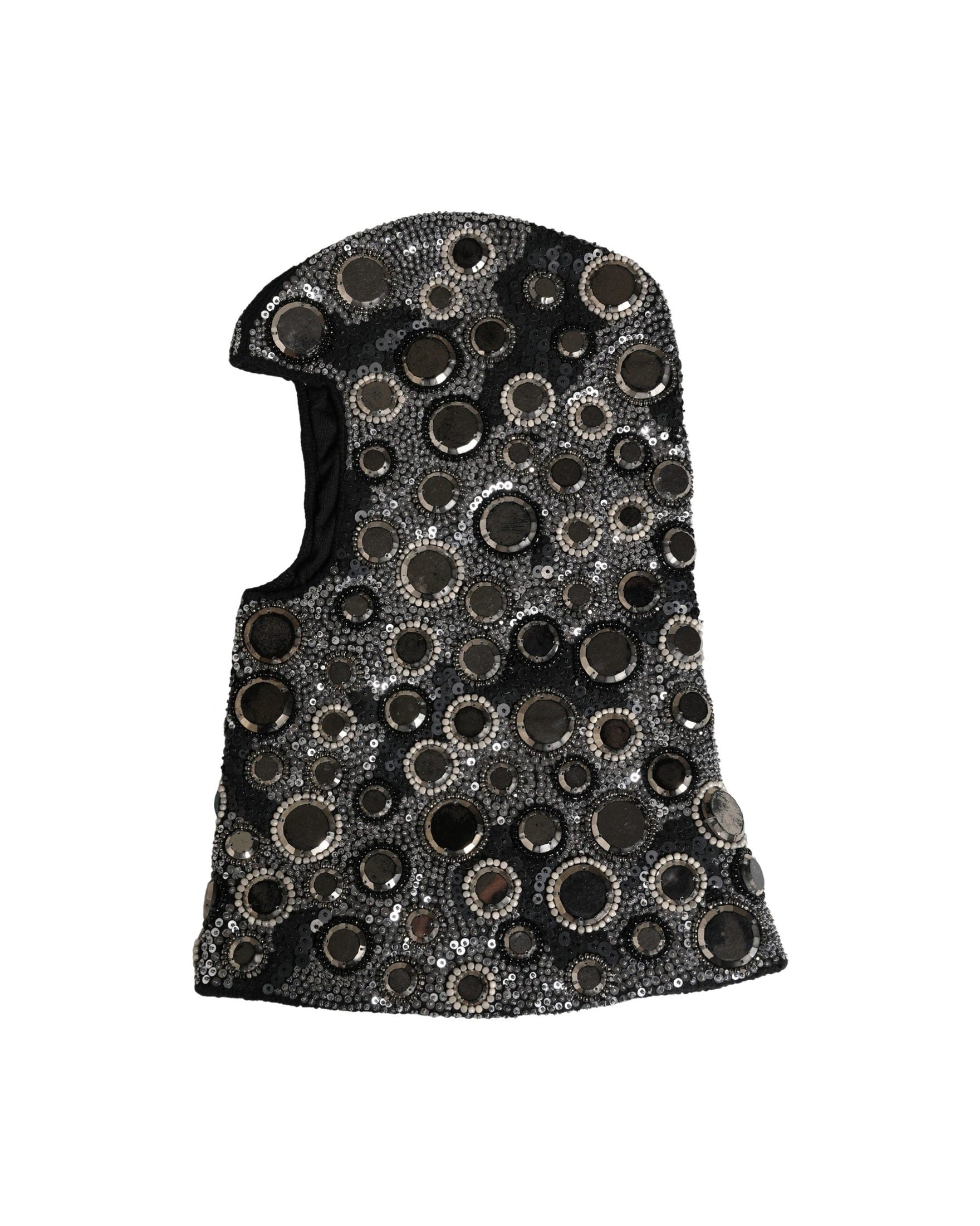 Dolce & Gabbana Black Wool Crystal Embellished Balaclava Hat Glam Steals