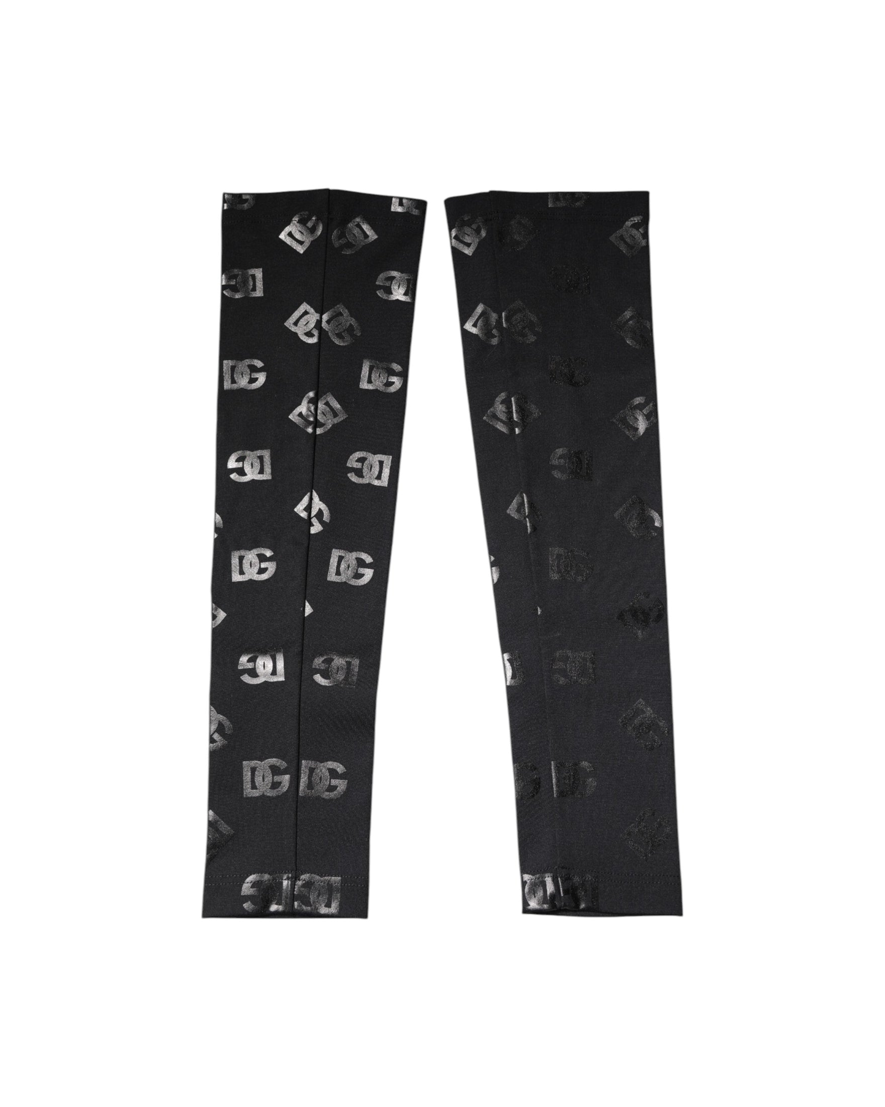Dolce & Gabbana Black Wool Dg Logo Monogram Stretch Arm Sleeves Glam Steals