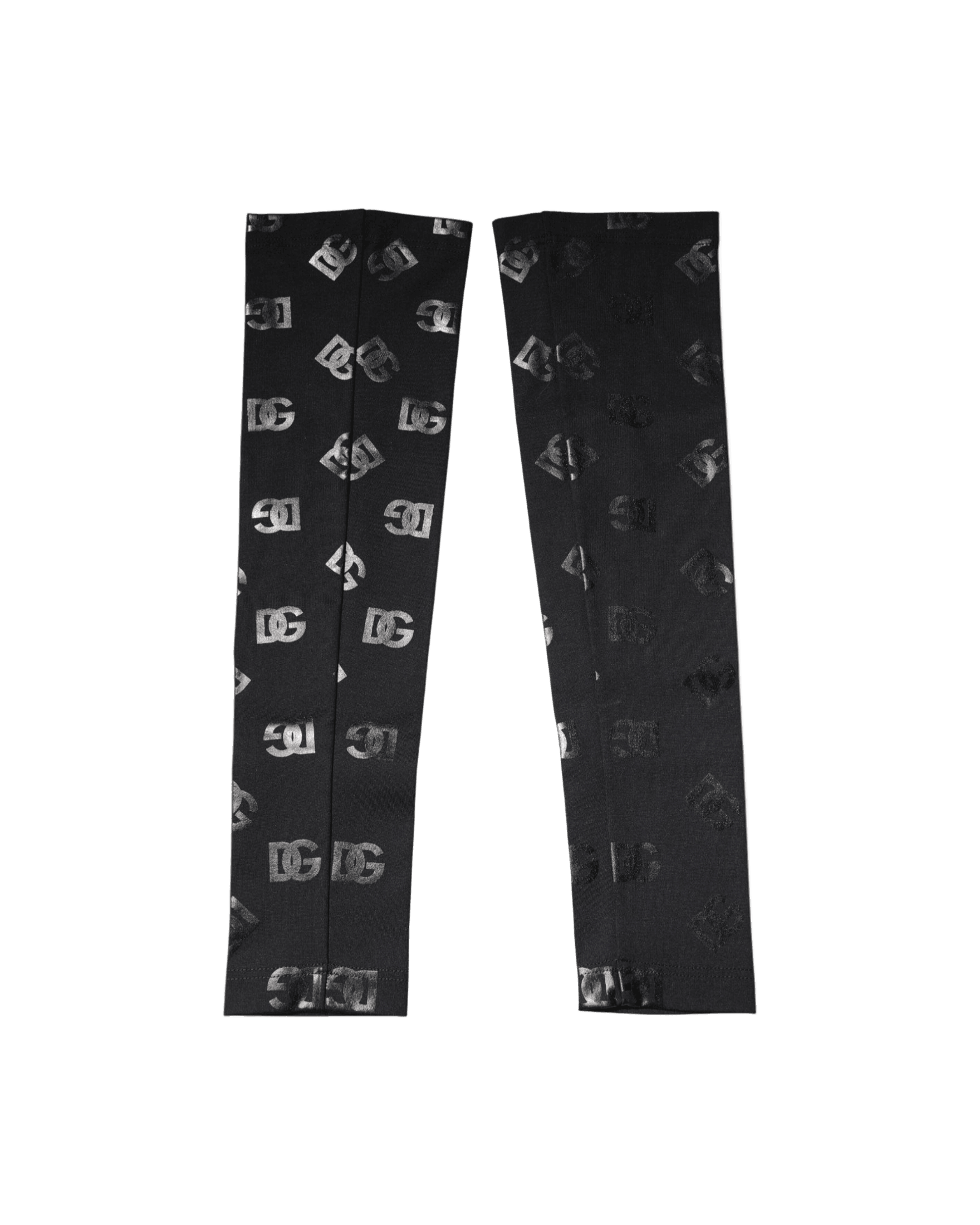 Dolce & Gabbana Black Wool Dg Logo Monogram Stretch Arm Sleeves Glam Steals