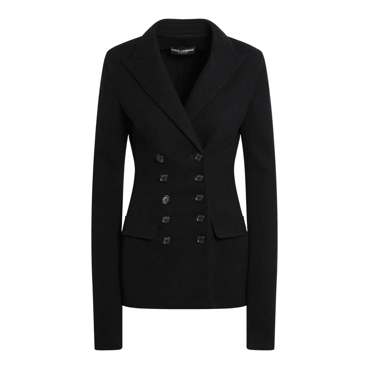 Dolce & Gabbana Black Wool Double Breasted Cloth Jacket Glam Steals