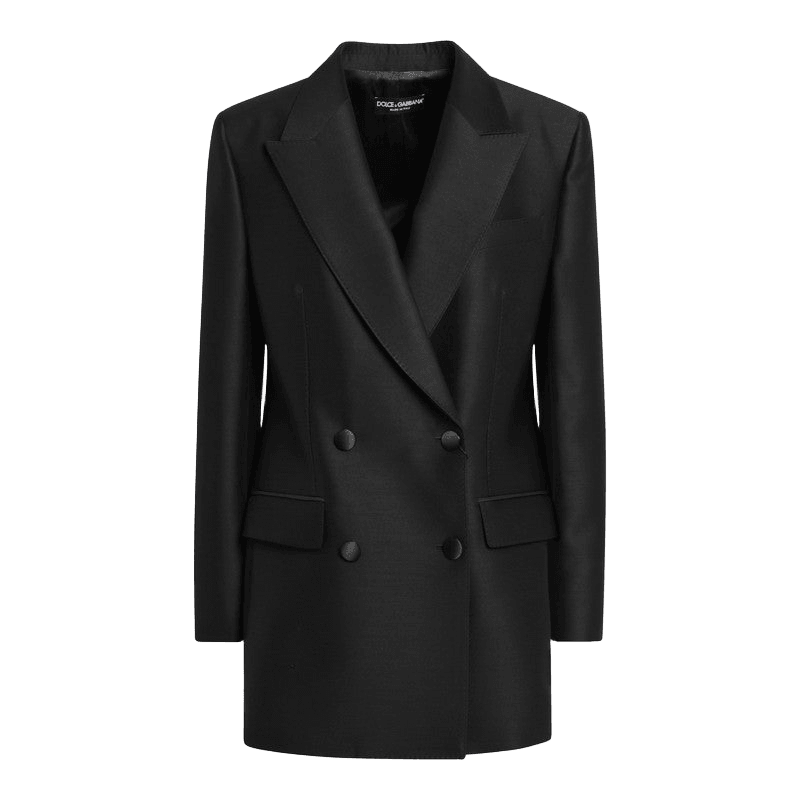 Dolce & Gabbana Black Wool Double Breasted Jacket Glam Steals