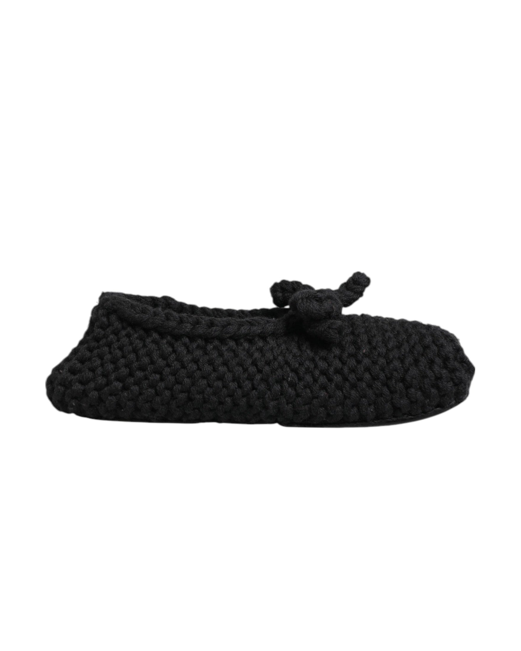 Dolce & Gabbana Black Wool Knit Slip On Ballerina Flats Shoes Glam Steals