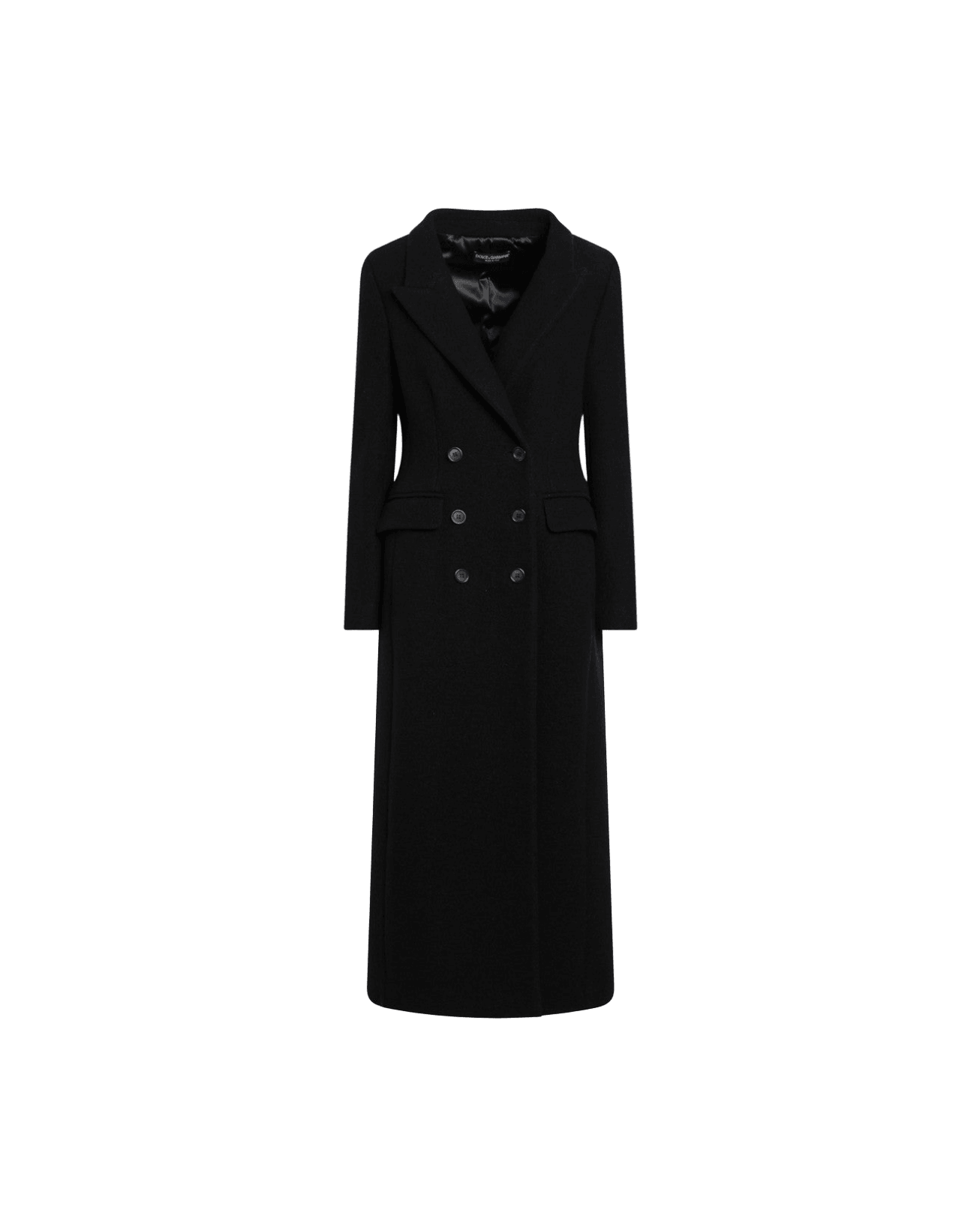 Dolce & Gabbana Black Wool  Long Coat
