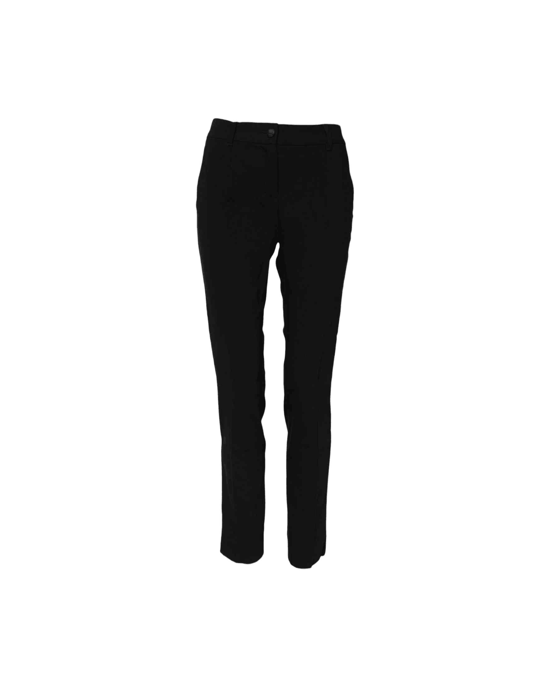 Dolce & Gabbana Black Wool Mid Waisted Tapered Dress Pant Glam Steals