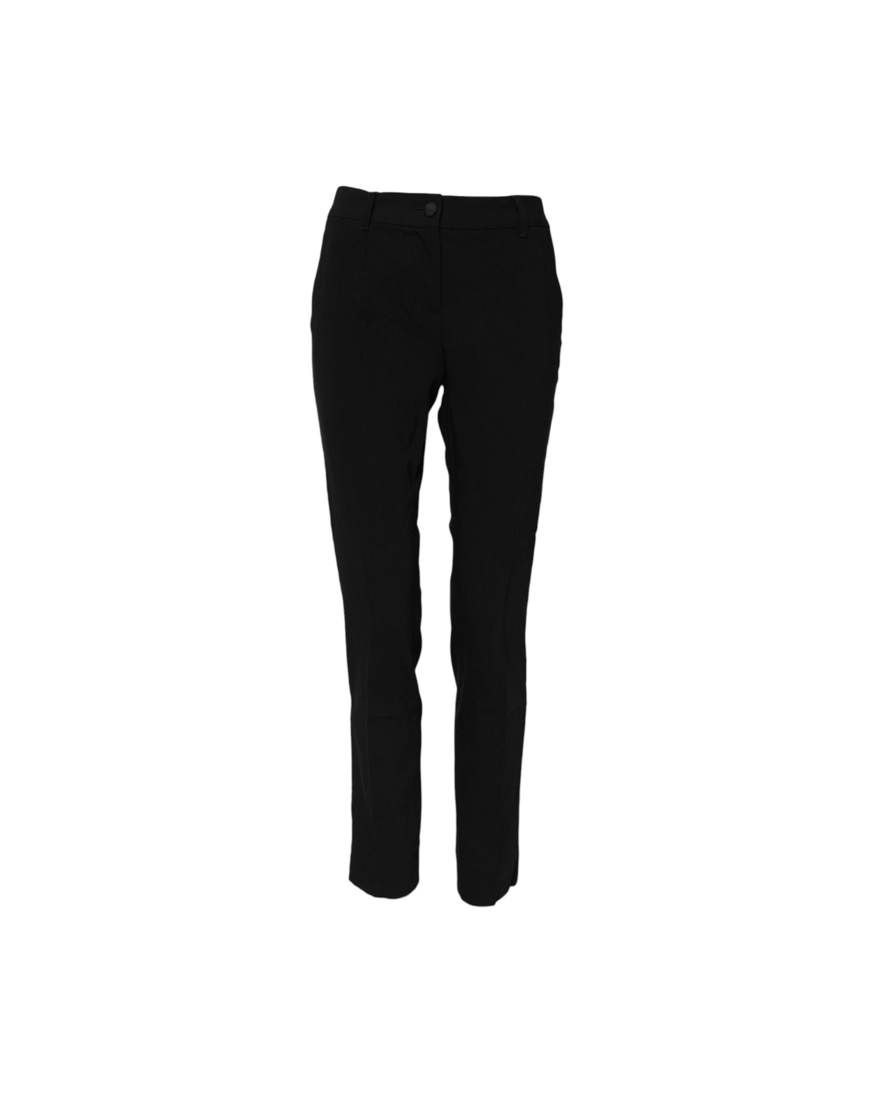Dolce & Gabbana Black Wool Mid Waisted Tapered Dress Pant Glam Steals