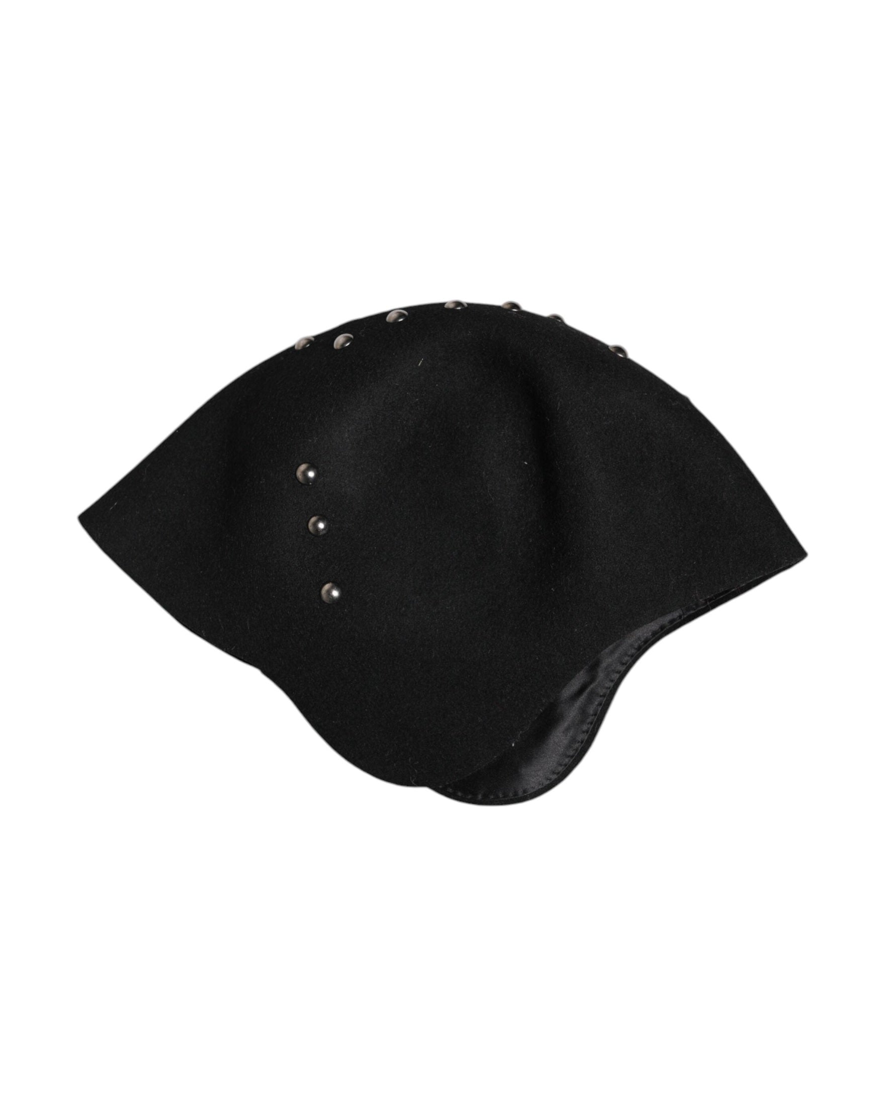 Dolce & Gabbana Black Wool Multicolor Embellished Cloche Hat Glam Steals