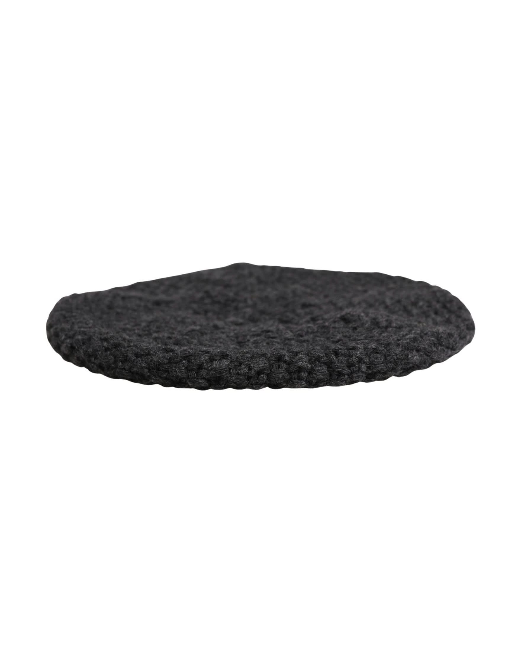 Dolce & Gabbana Black Wool Virgin Knitted Winter Beret Hat 