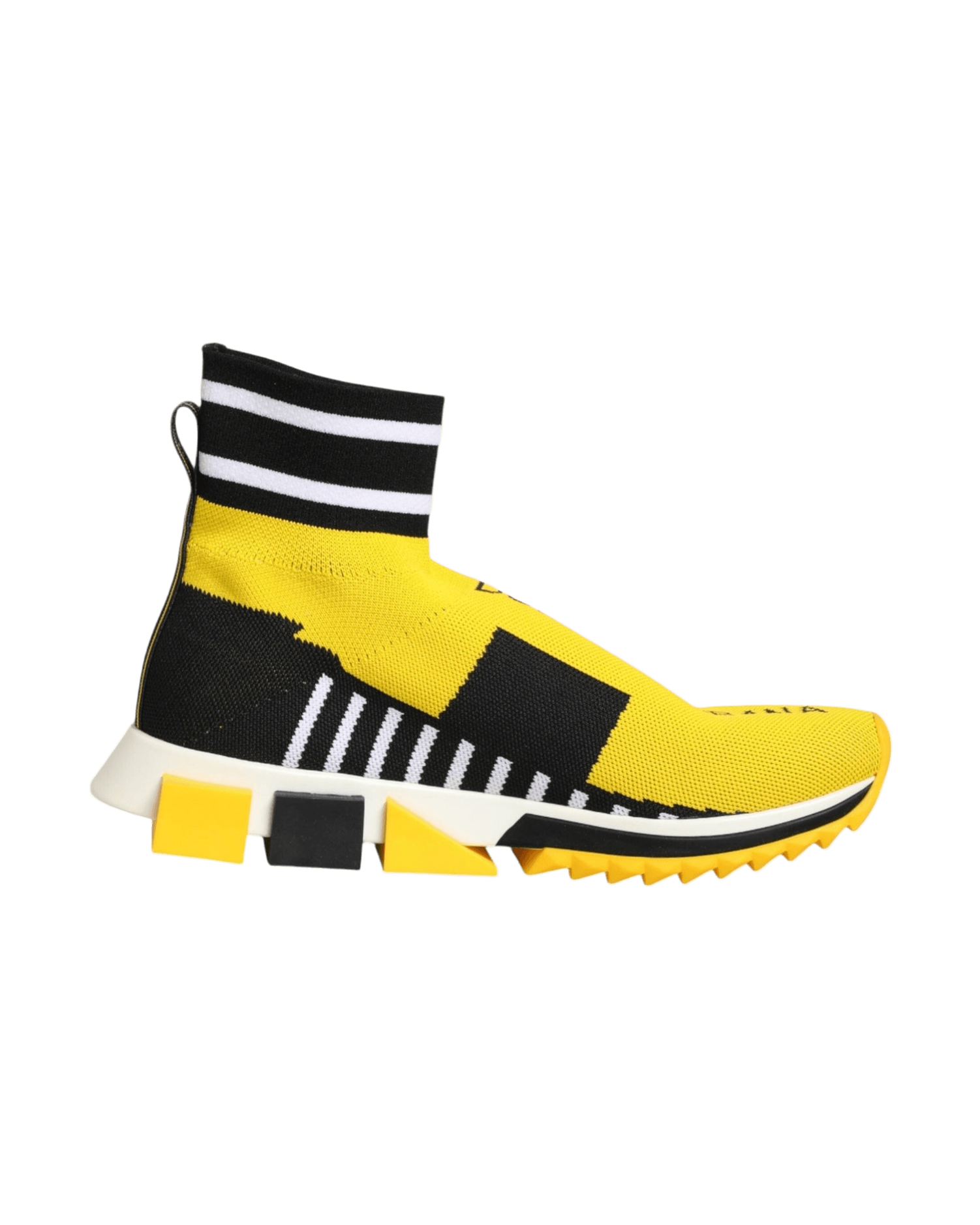 Dolce & Gabbana Black Yellow Sorrento Socks Sneakers Shoes Glam Steals