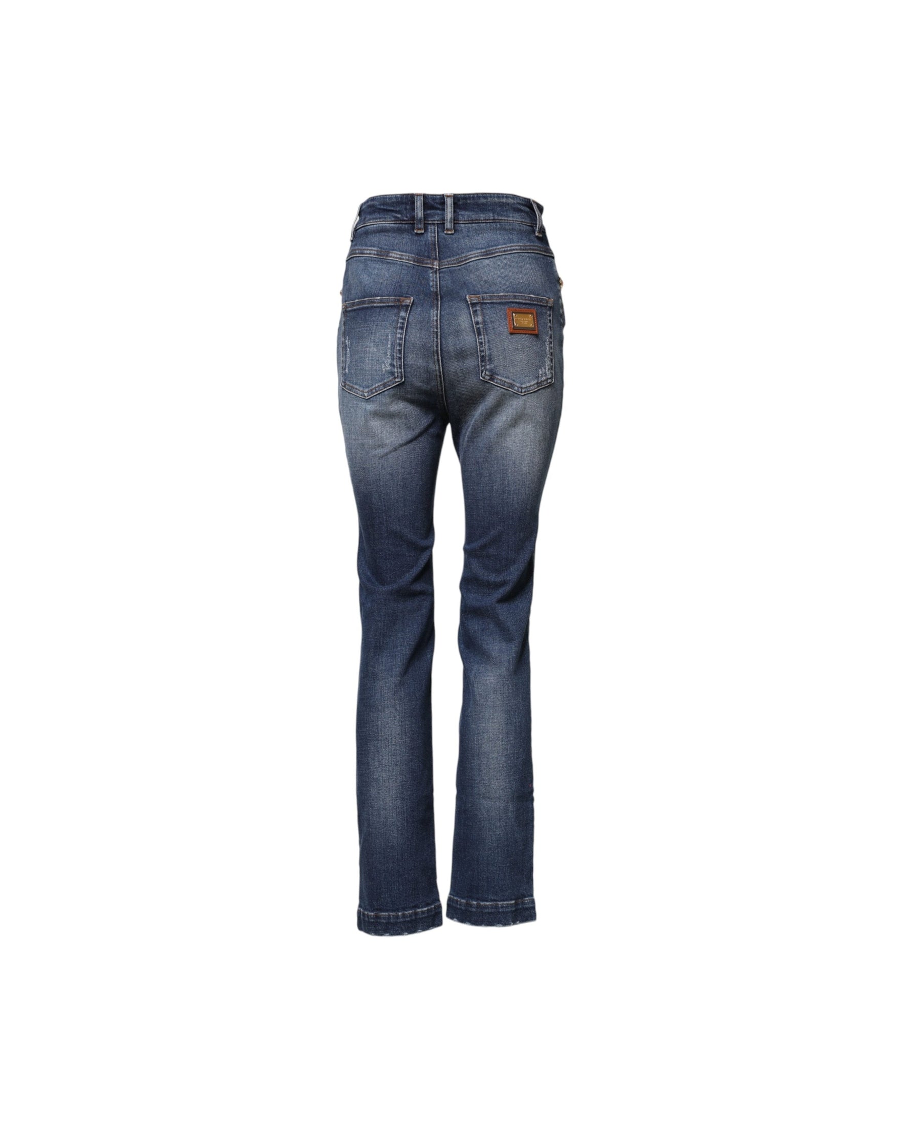 Dolce & Gabbana Blue Denim Rhinestone Embellished Jeans Glam Steals