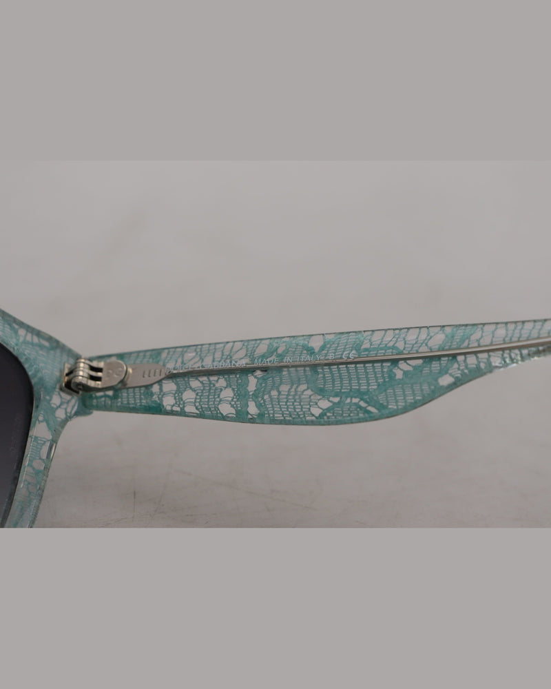 Dolce & Gabbana Blue Lace Acetate Crystal Round Sunglasses Glam Steals