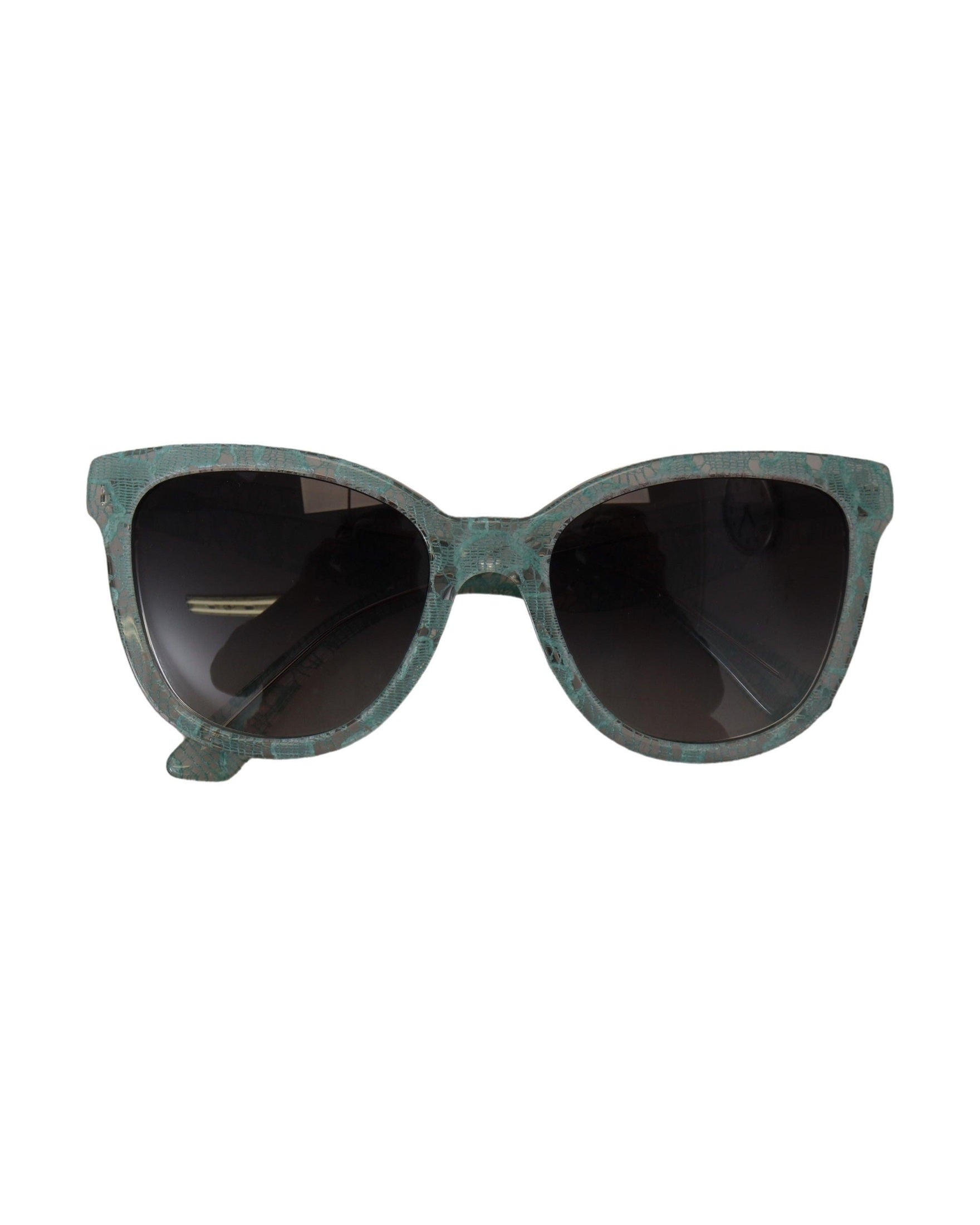 Dolce & Gabbana Blue Lace Acetate Crystal Round Sunglasses Glam Steals
