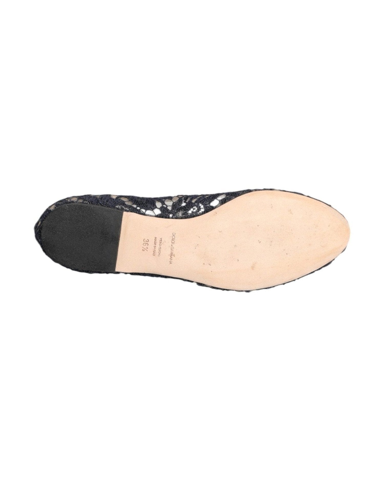 Dolce & Gabbana Blue Lace Taormina Crystals Flats Shoes Shoes
