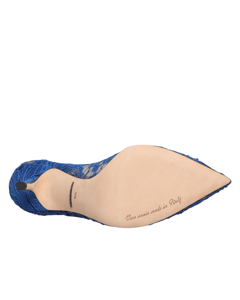 Dolce & Gabbana Blue Lace Taormina Devotion Pumps Shoes Glam Steals