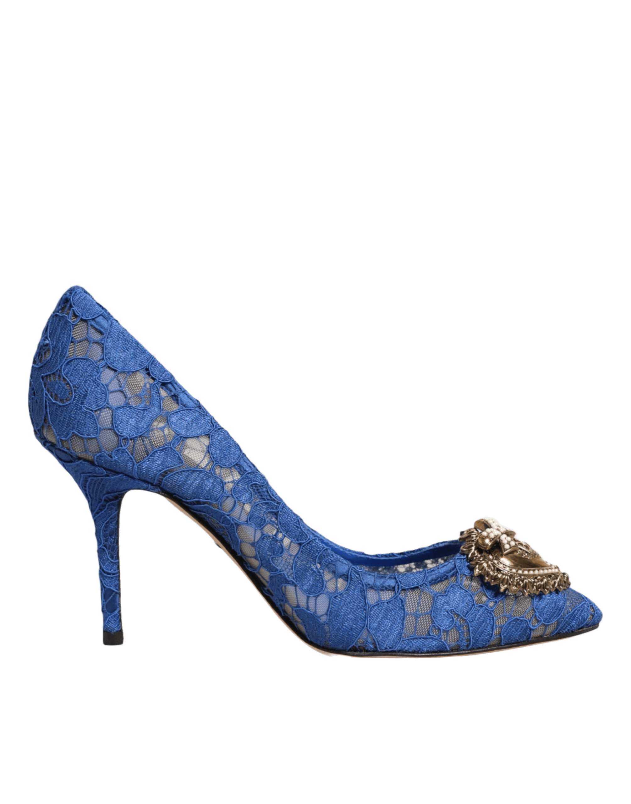 Dolce & Gabbana Blue Lace Taormina Devotion Pumps Shoes Glam Steals