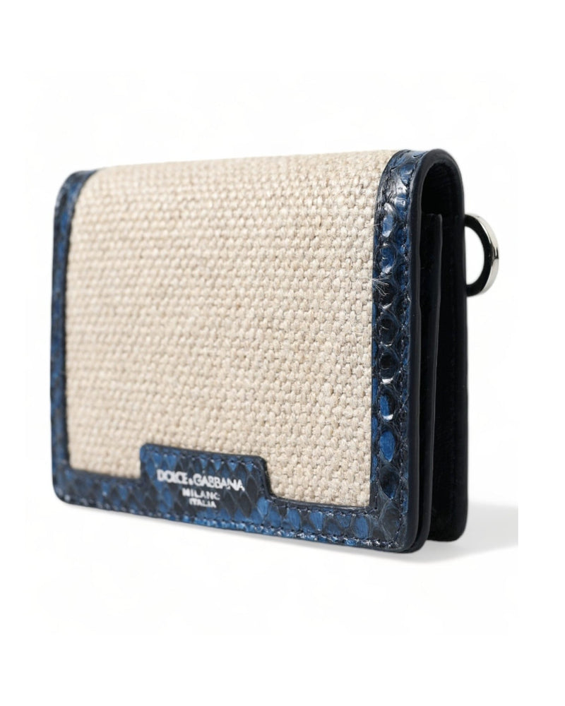 Dolce & Gabbana Blue Leather Beige Raffia Trim Mini Shoulder Purse Crossbody Bag Glam Steals