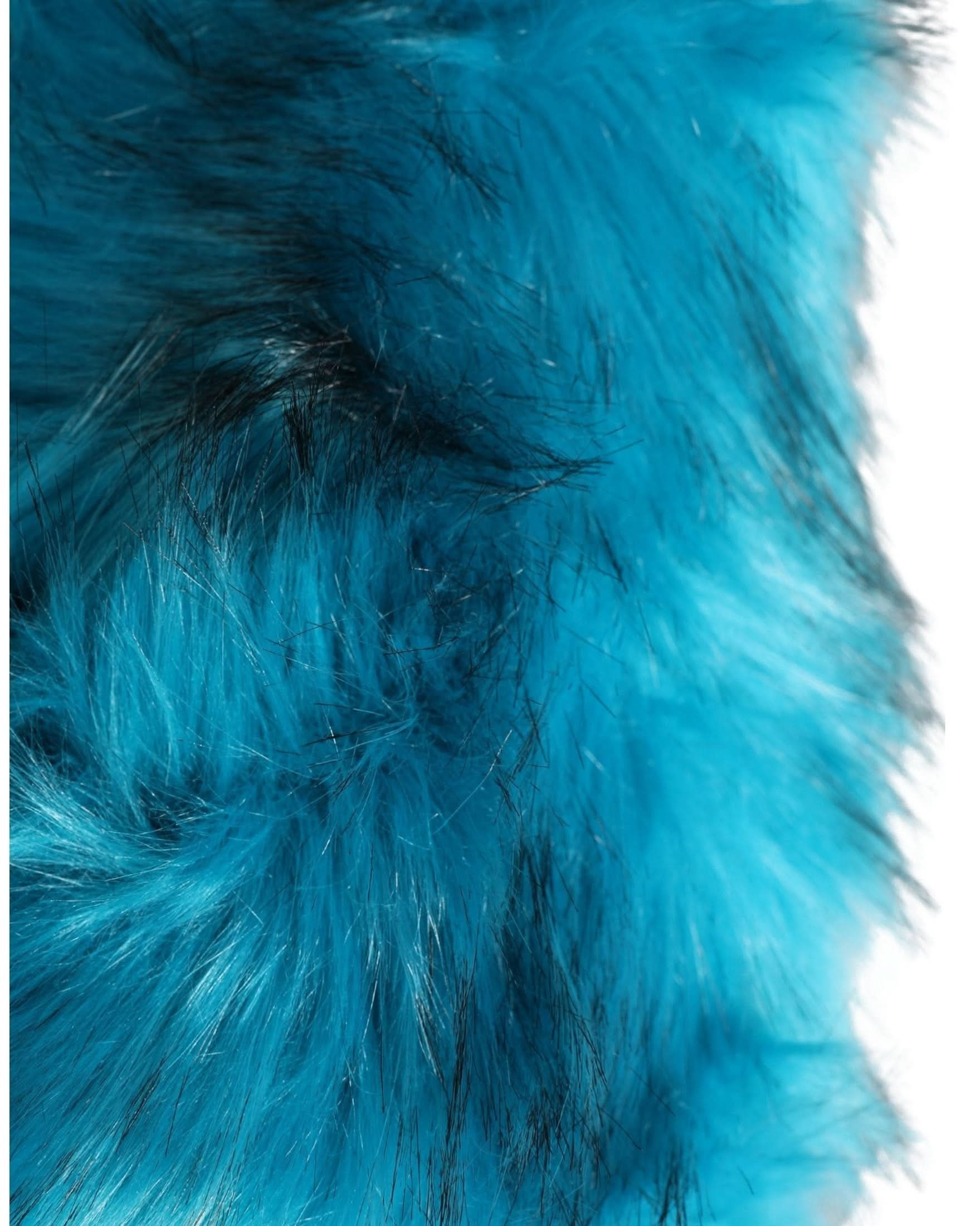 Dolce & Gabbana Blue Modacrylic Fur Bucket Capello Hat 