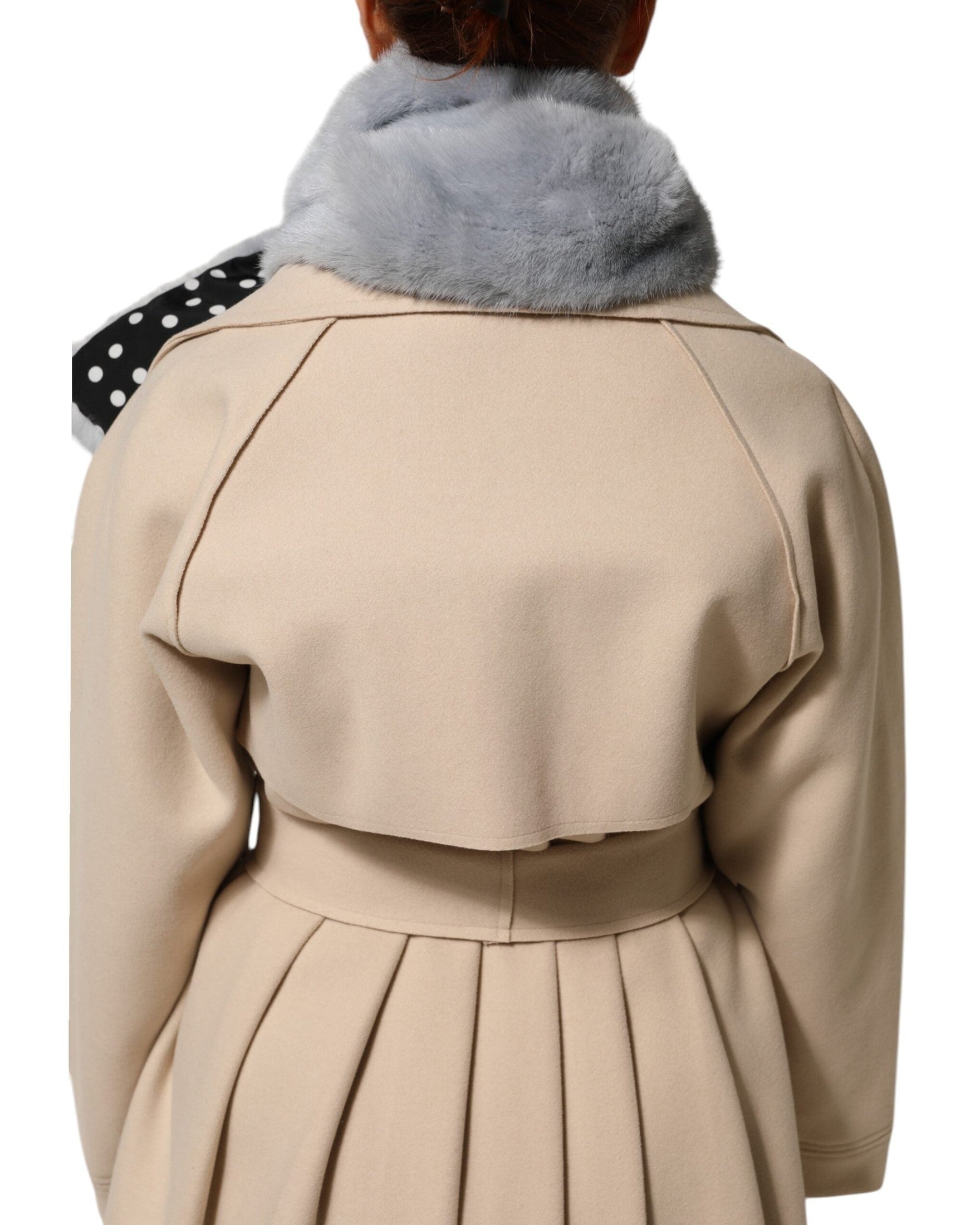Dolce & Gabbana Blue Powder Mink Fur Neck Warmer Scarf 