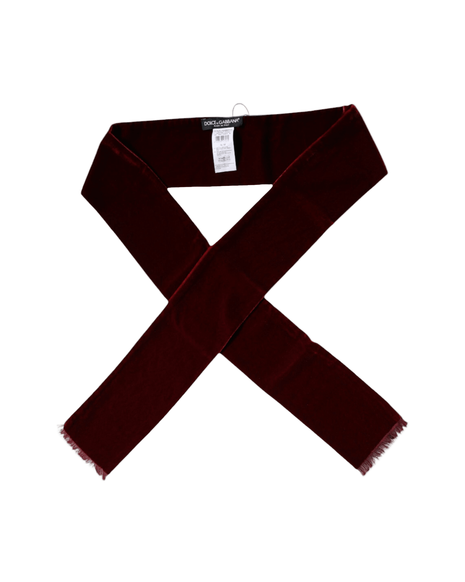 Dolce & Gabbana Bordeaux Cotton Silk Fringe Shawl Wrap Scarf Glam Steals