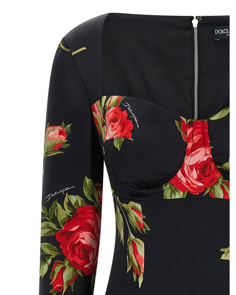 Dolce & Gabbana Bouquet Rose Dress Glam Steals