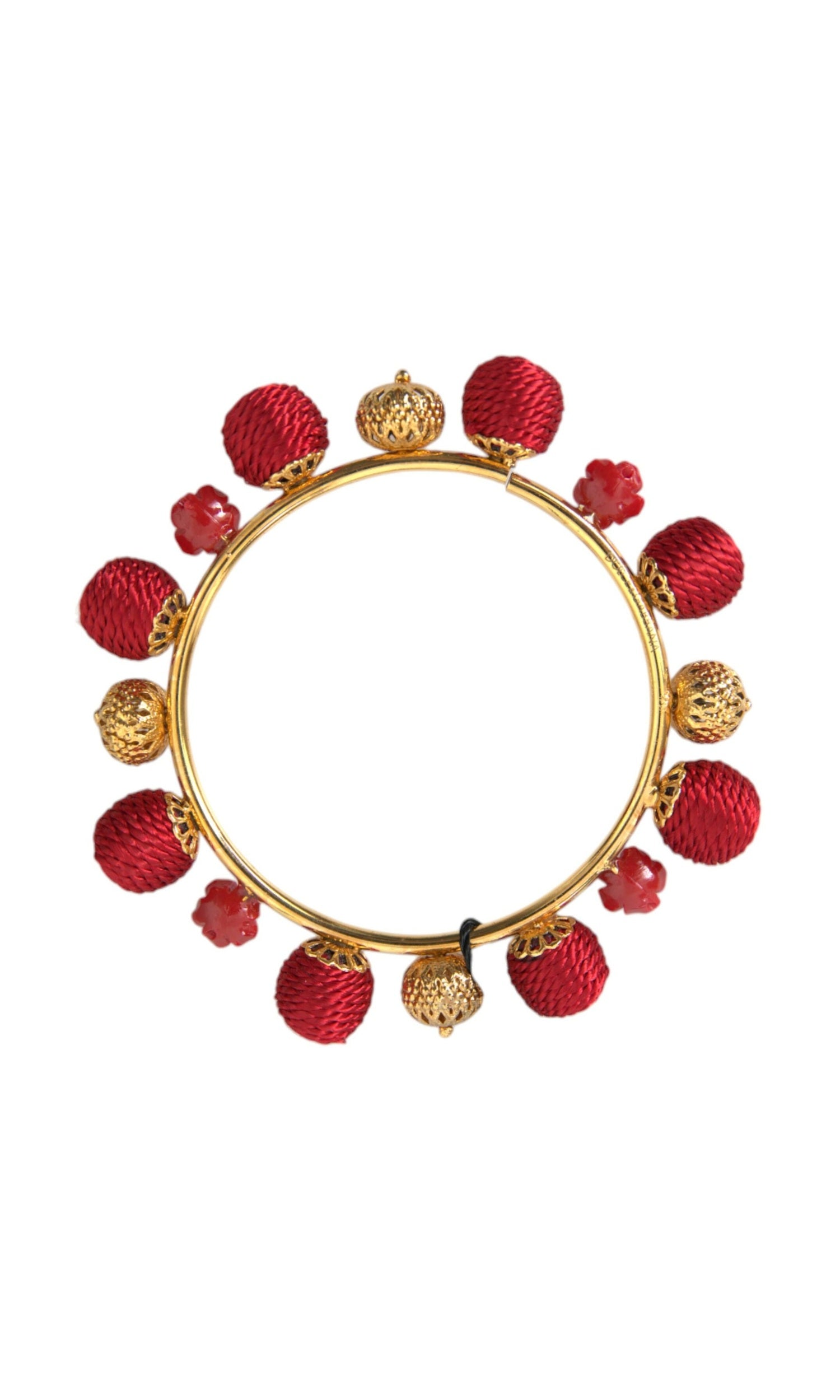 Dolce & Gabbana Brass Runway Sicilia Natale Roses Gold Red Bracelet Glam Steals