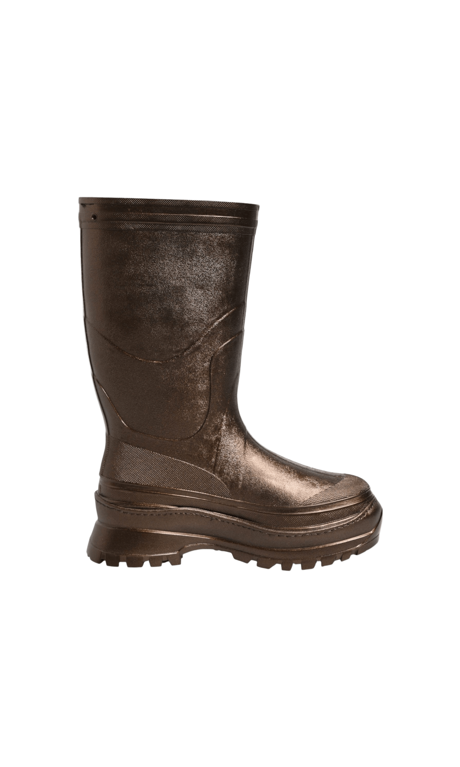 Dolce & Gabbana Bronze Metallic Pull On Rain Boots Shoes Glam Steals