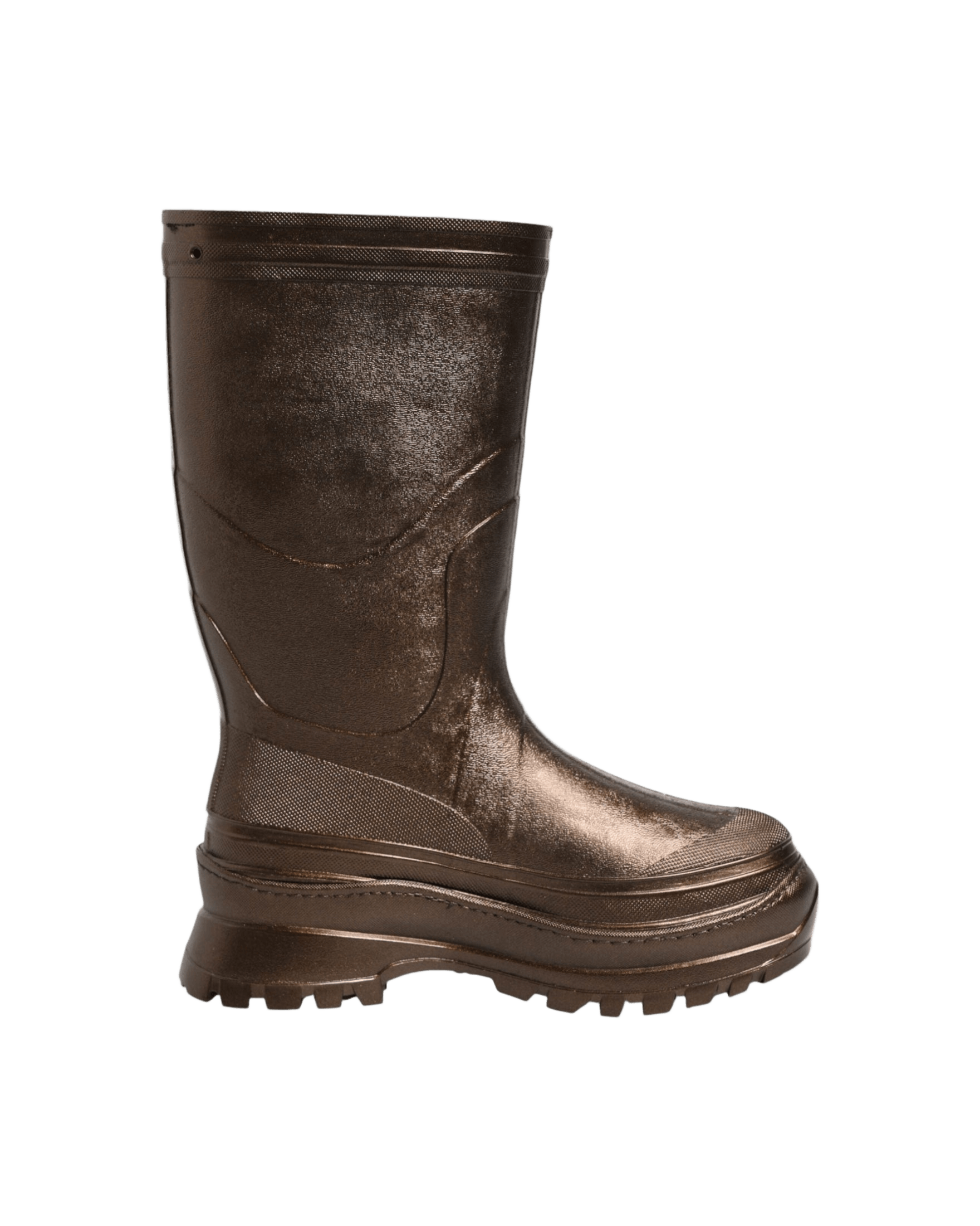 Dolce & Gabbana Bronze Metallic Pull On Rain Boots Shoes Glam Steals