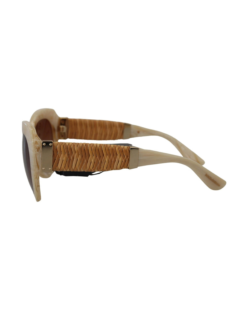Dolce & Gabbana Brown Acetate Full Rim Lense Sunglasses Glam Steals