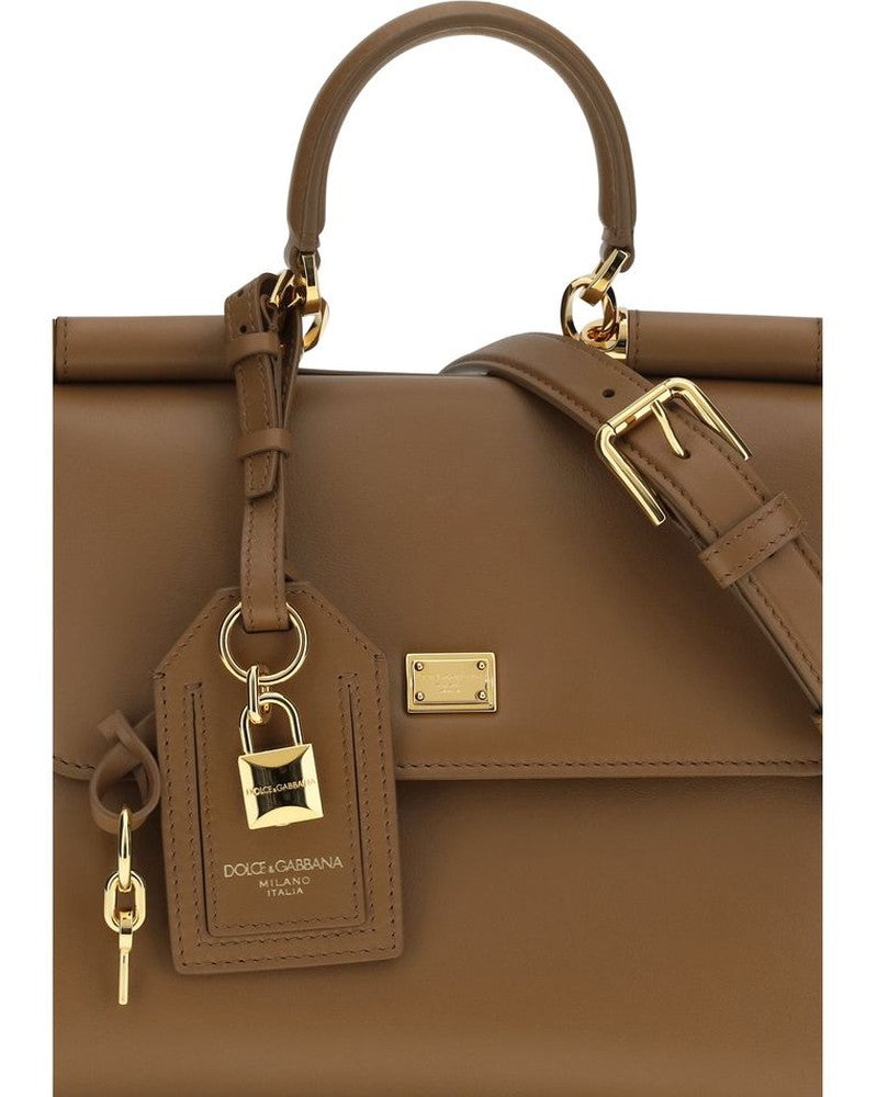 Dolce & Gabbana Brown Calf Leather Bos Taurus Shoulder Bag 