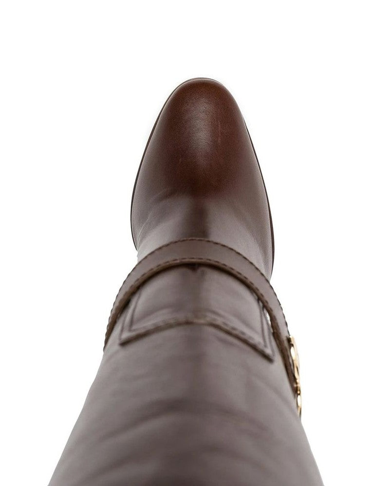 Dolce & Gabbana Brown Calfskin Ankle Boots 