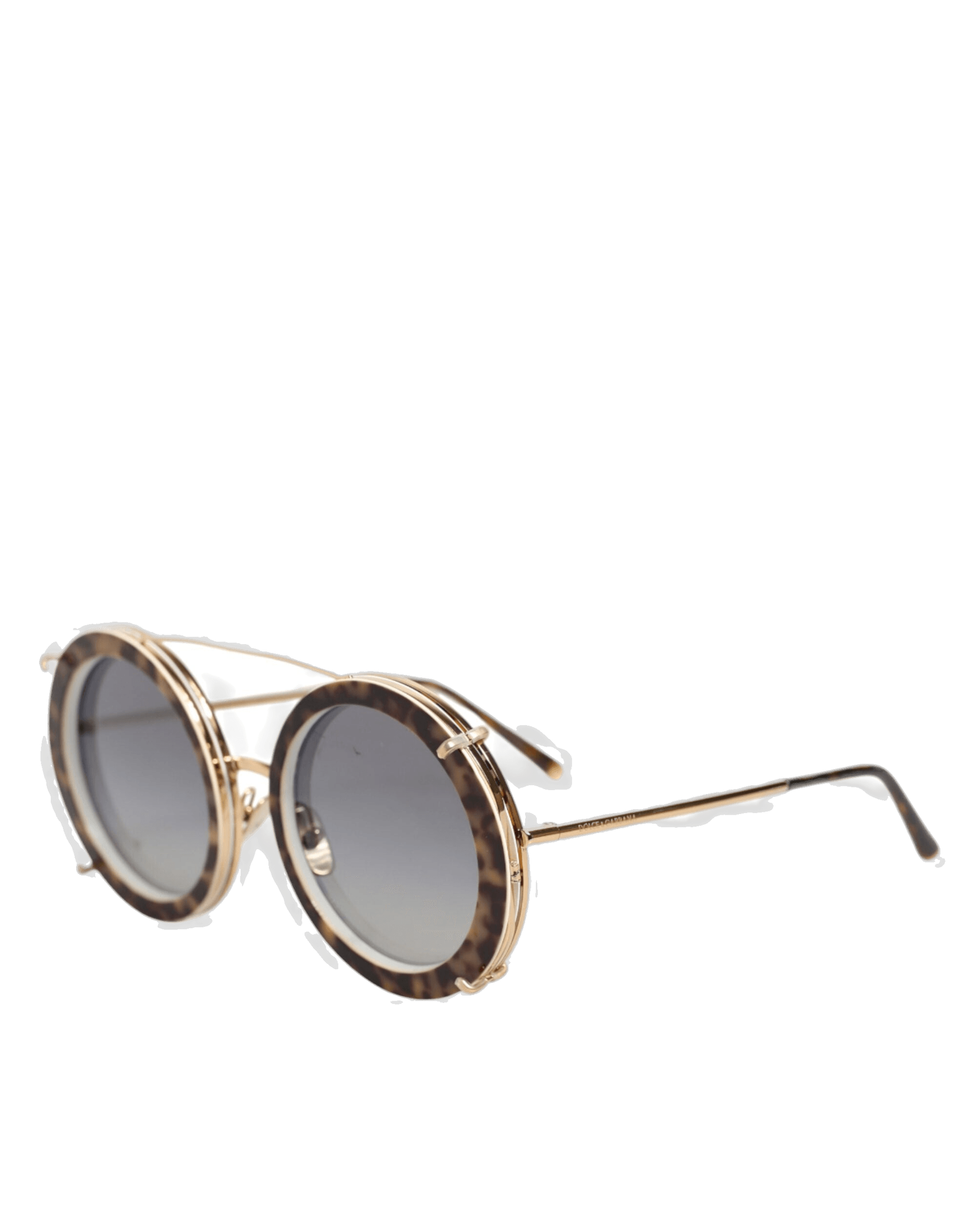 Dolce & Brown Gabbana Dg2198 Leopard Print Gradient Round Sunglasses Glam Steals