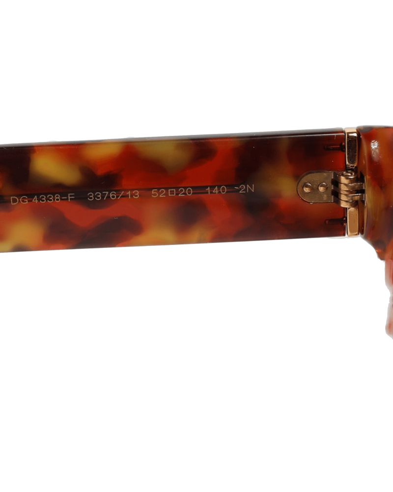 Dolce & Brown Gabbana Dg4338f Havana Full Rim Round Lenses Sunglasses Glam Steals