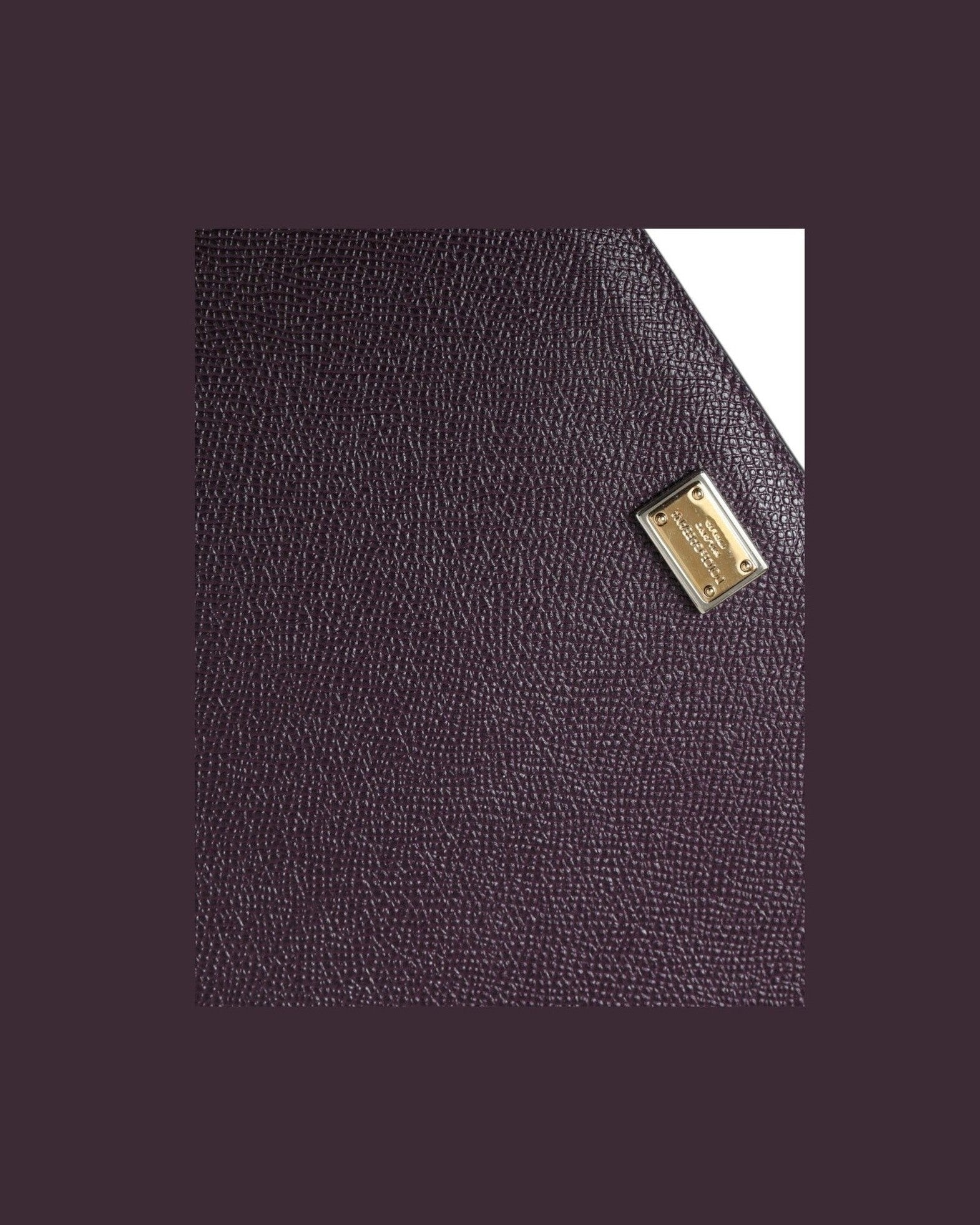Dolce & Gabbana Elegant Leather Tablet Pouch In Brown Rich Glam Steals